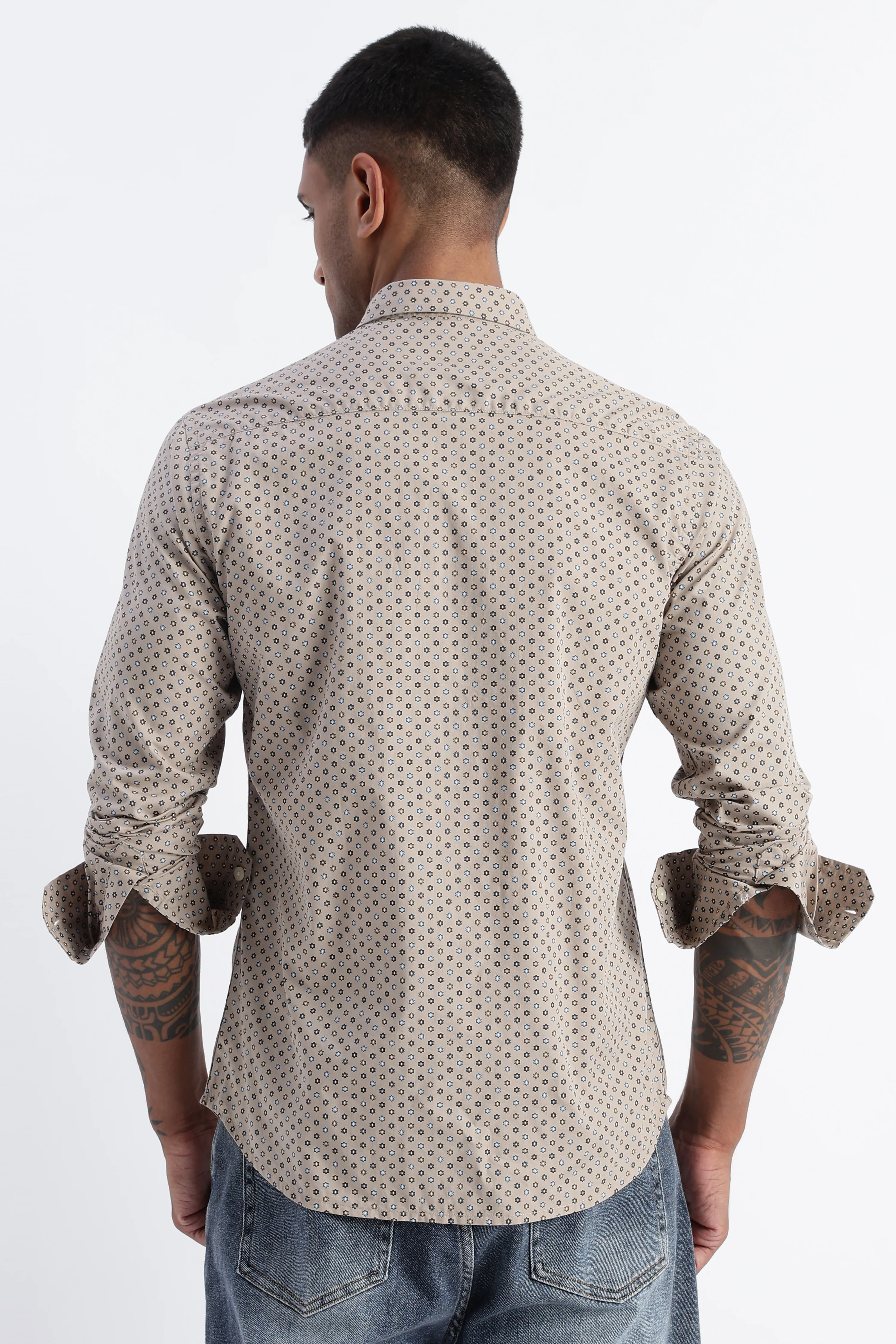 Men Micro-Print Shirt - Image 2