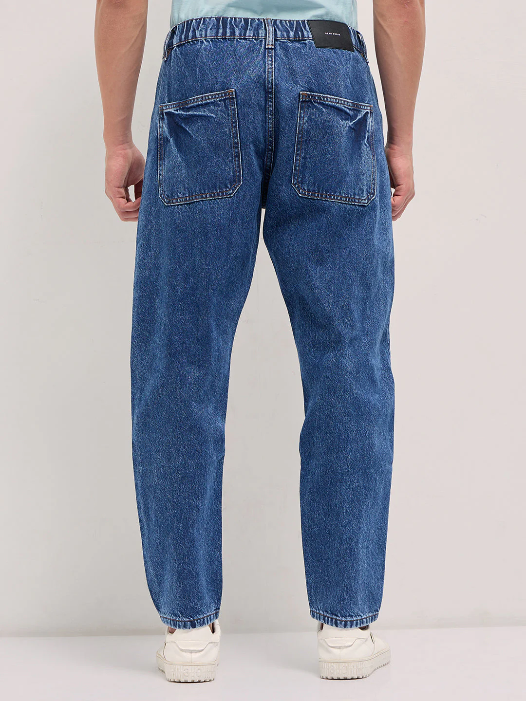 Men Mid Blue Mid-Rise Elasticated Waist Jeans - Image 2