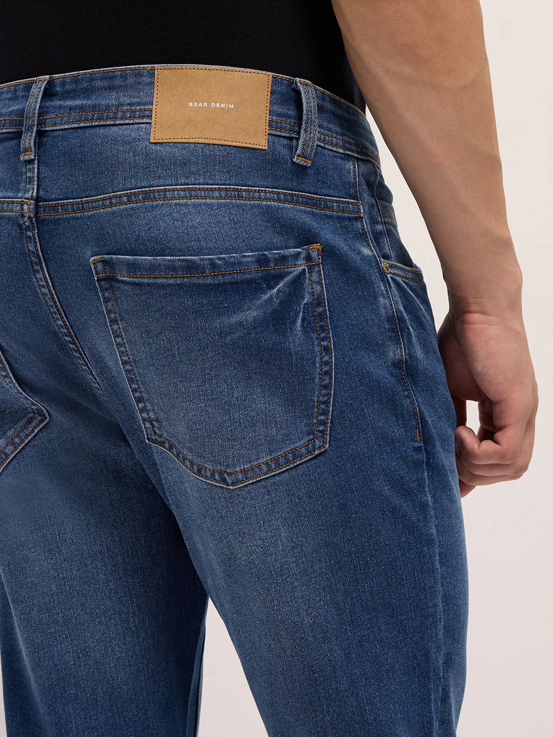Men Mid Blue Mid-Rise Skinny Fit Jeans - Image 6