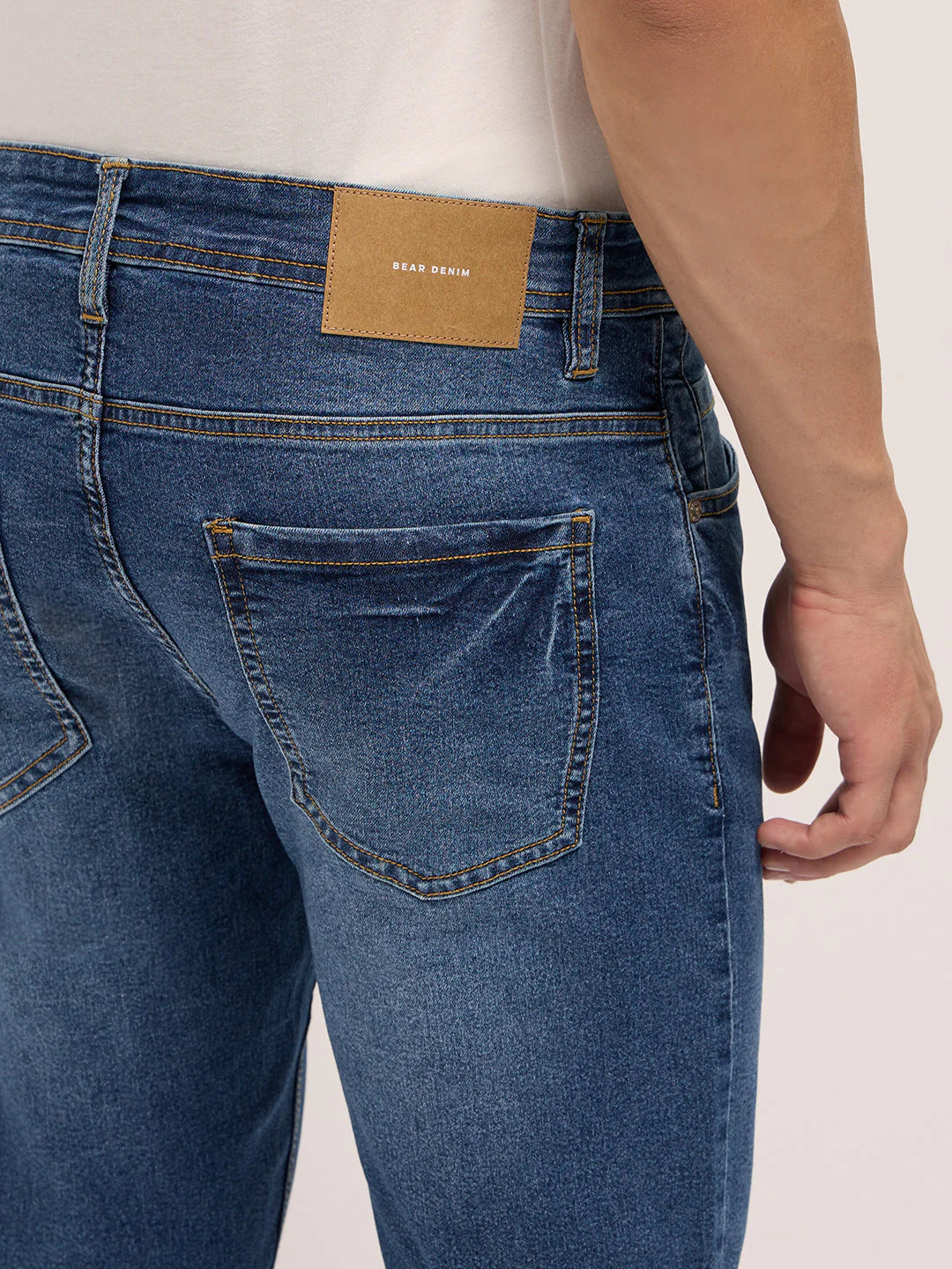 Men Mid Blue Mid-Rise Skinny Fit Jeans - Image 6