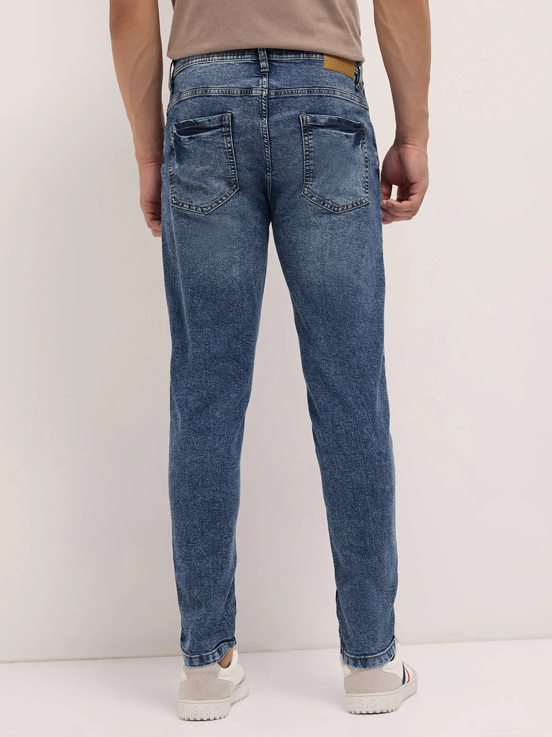 Men Mid Blue Mid-Rise Skinny Fit Jeans - Image 2