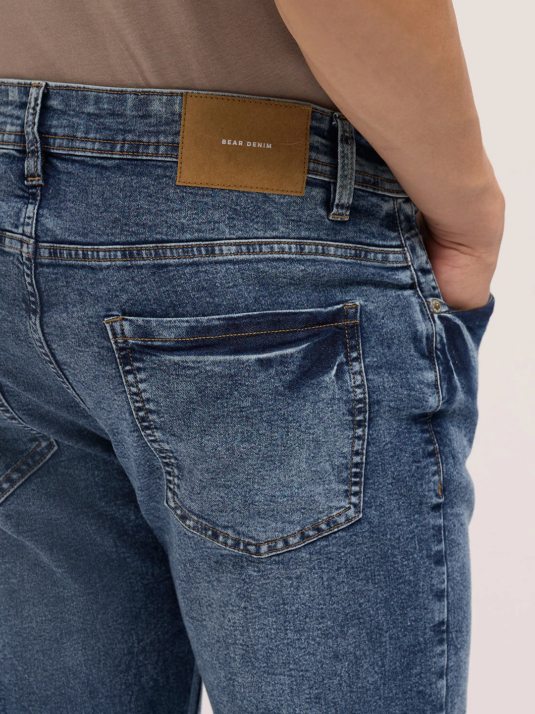 Men Mid Blue Mid-Rise Skinny Fit Jeans - Image 6