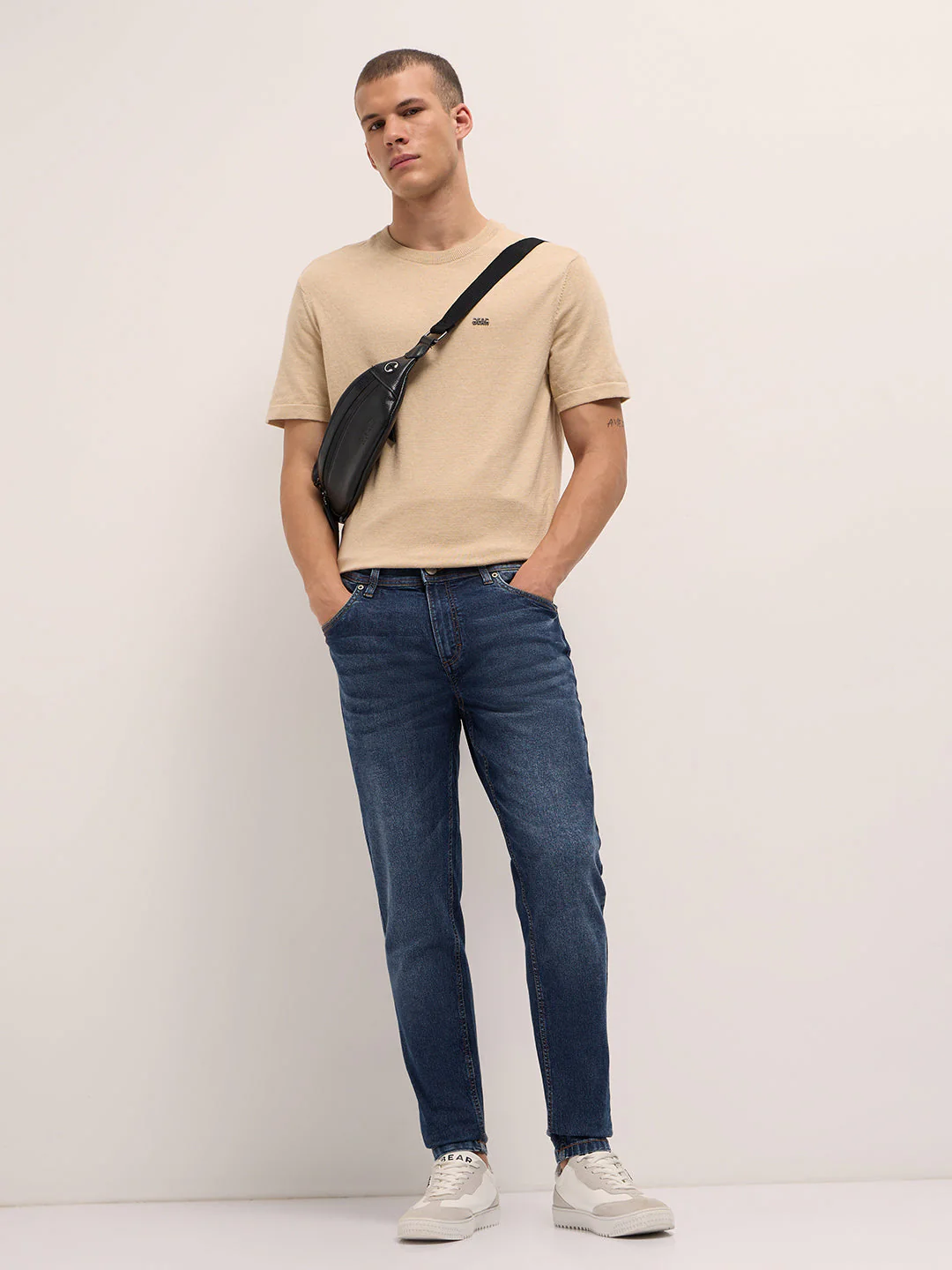 Men Mid Blue Mid-Rise Skinny Fit Jeans - Image 4