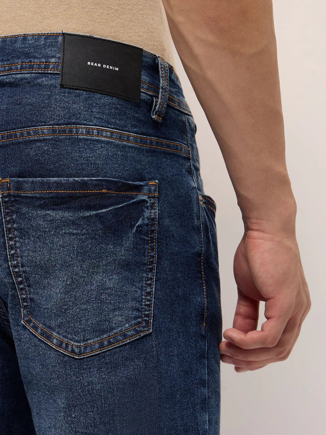 Men Mid Blue Mid-Rise Skinny Fit Jeans - Image 6