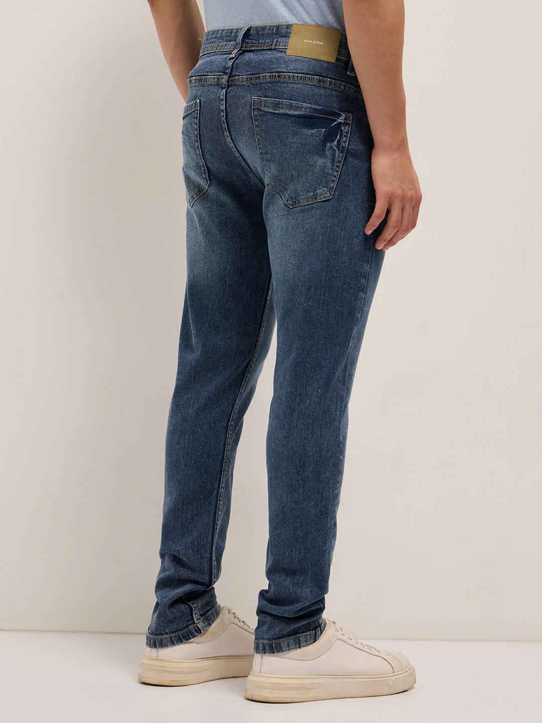 Men Mid Blue Mid-Rise Slim Fit Jeans - Image 2