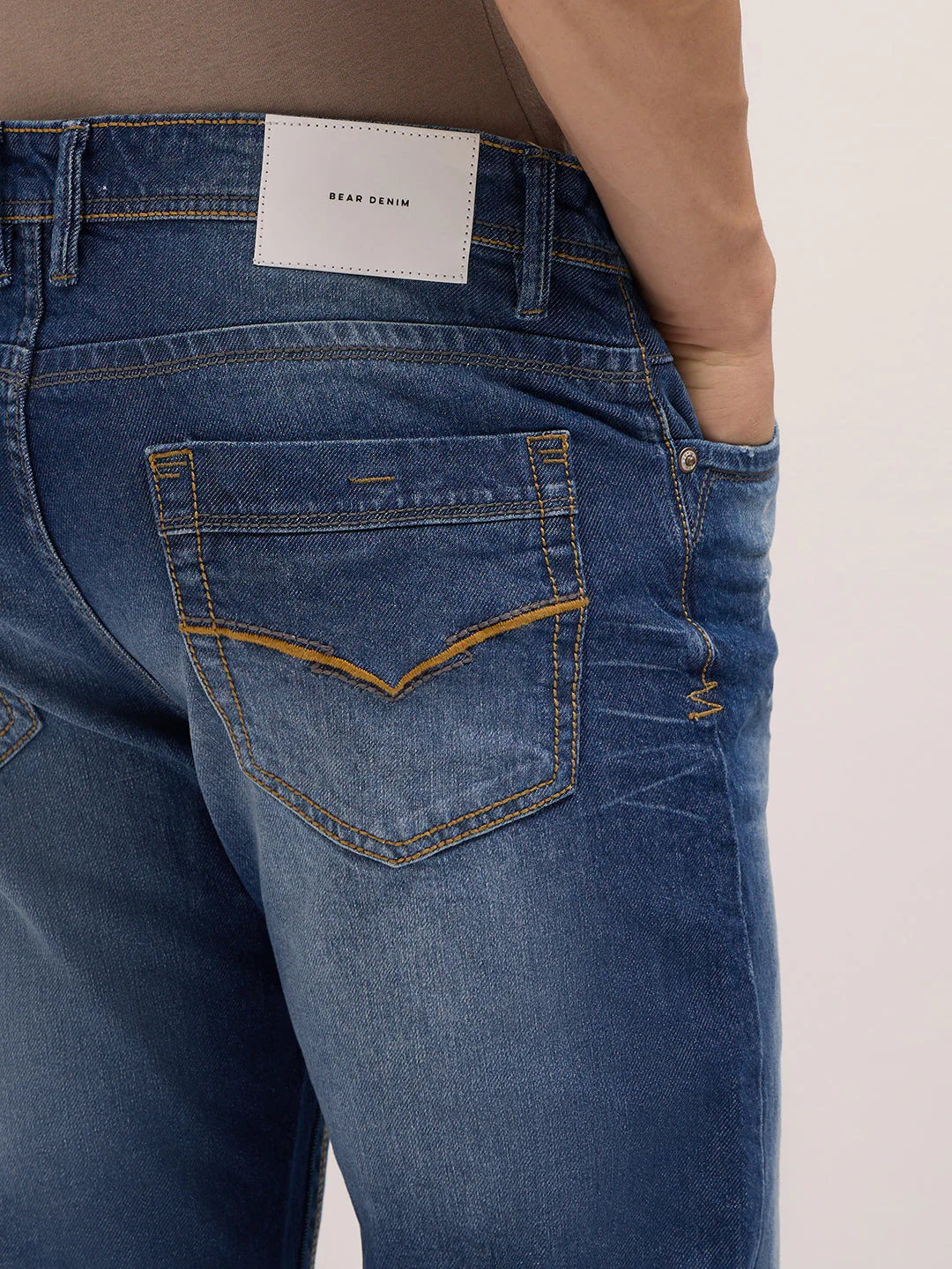 Men Mid Blue Mid-Rise Slim Fit Jeans - Image 6