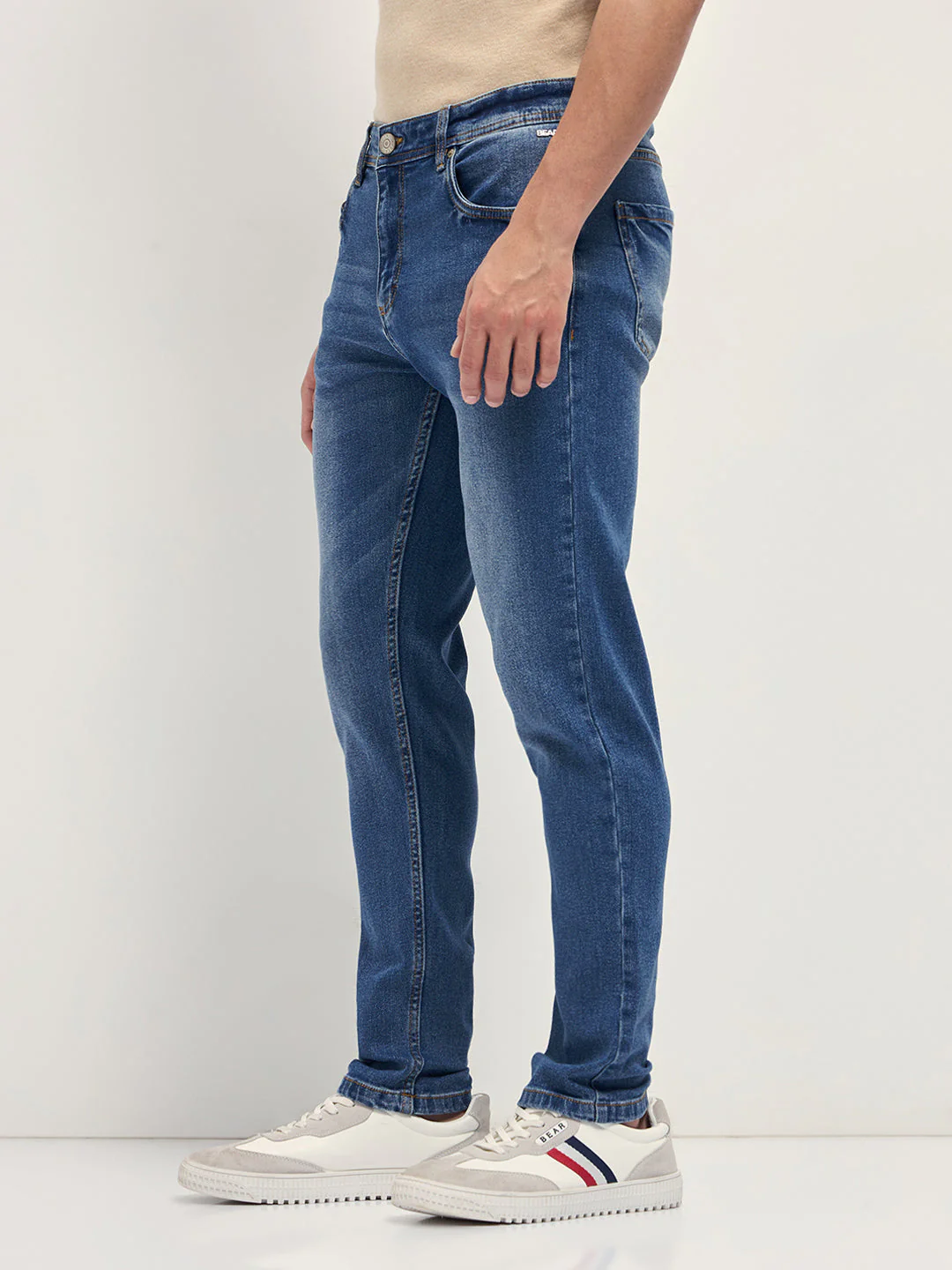 Men Mid Blue Mid-Rise Slim Fit Jeans - Image 3