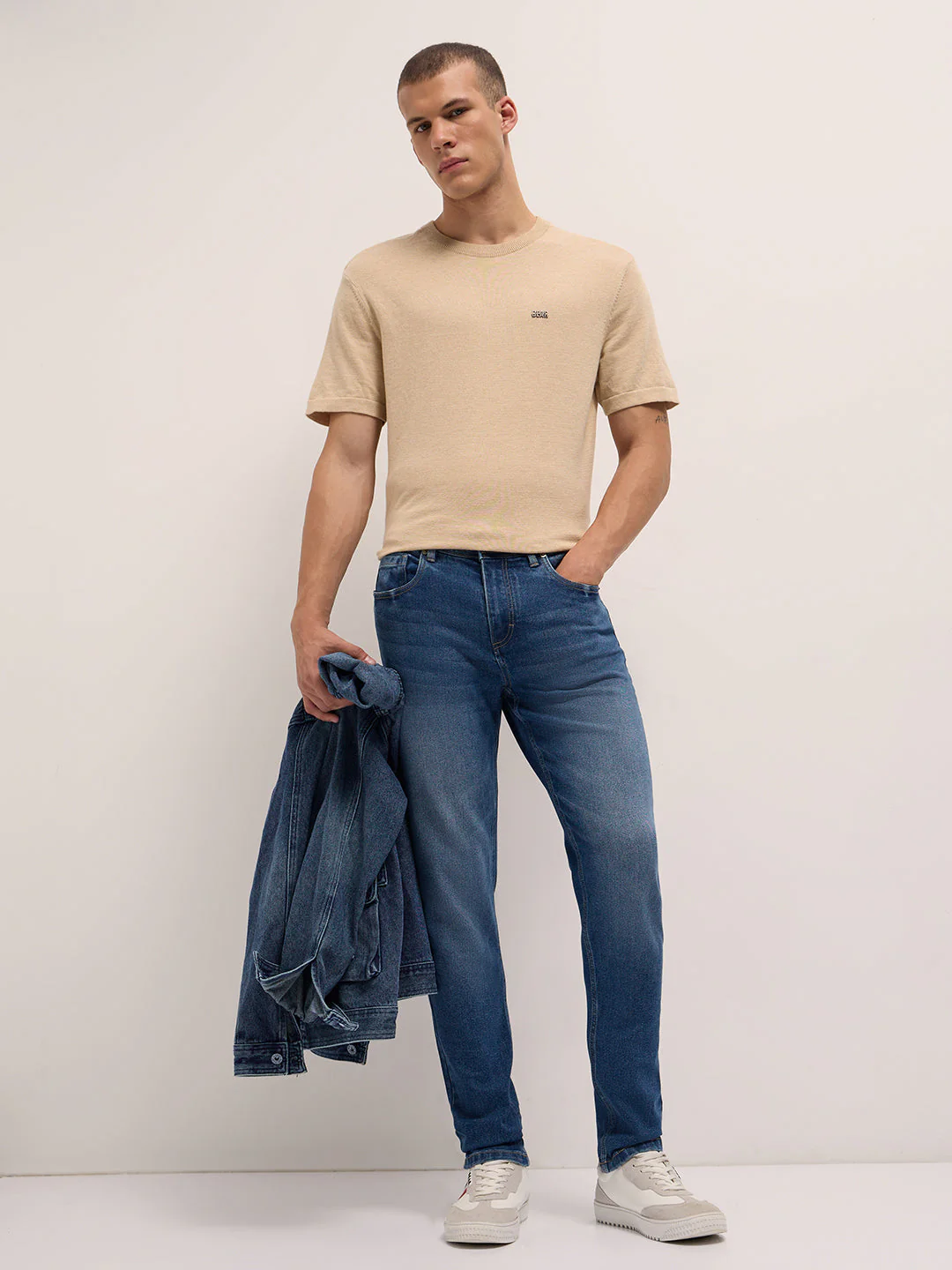 Men Mid Blue Mid-Rise Slim Fit Jeans - Image 4