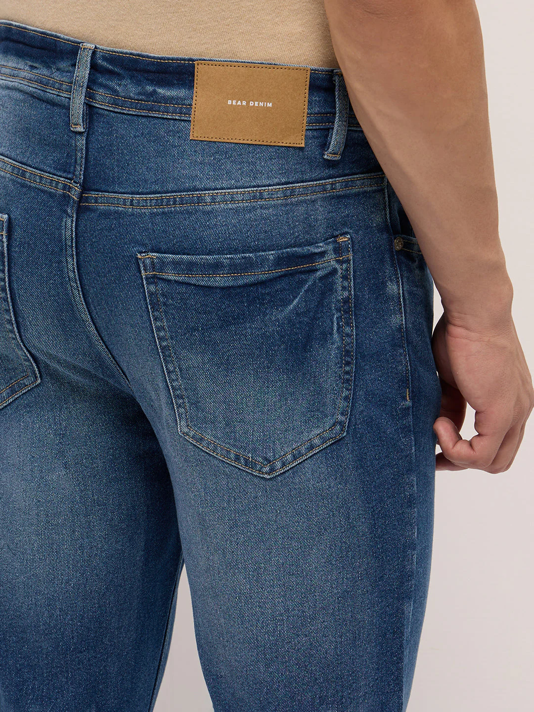 Men Mid Blue Mid-Rise Slim Fit Jeans - Image 6