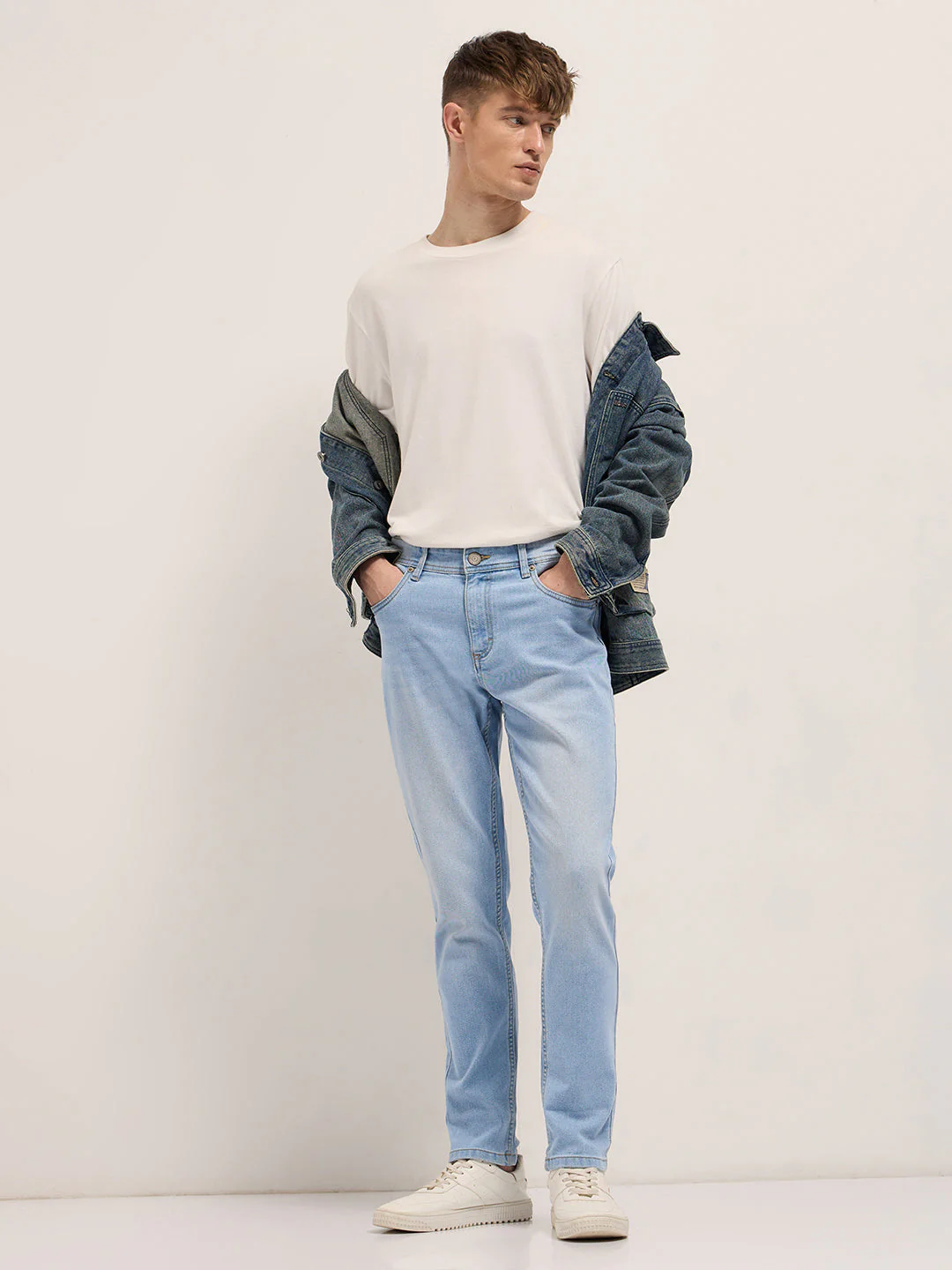 Men Mid Blue Mid-Rise Slim Fit Jeans - Image 4