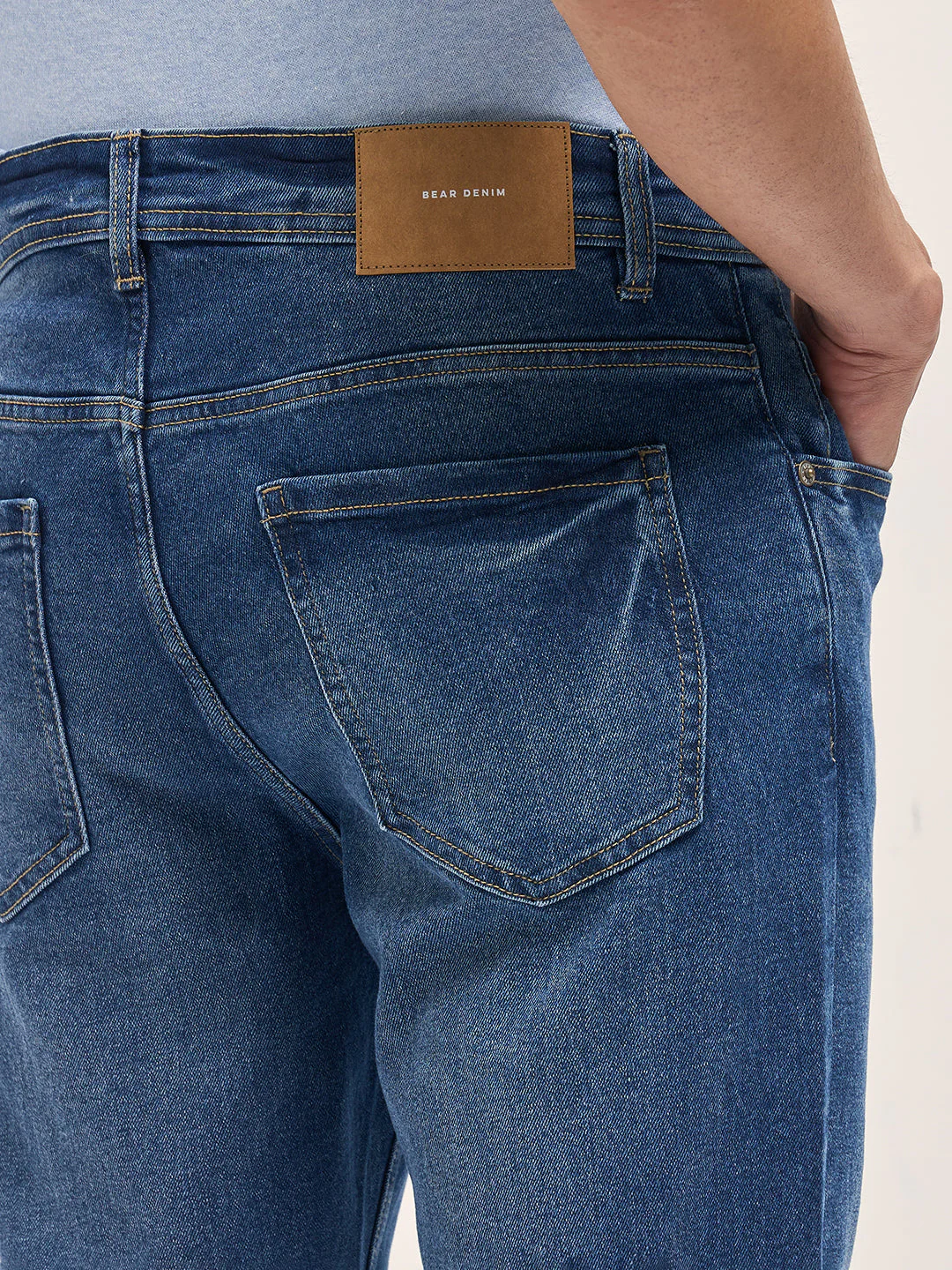 Men Mid Blue Mid-Rise Slim Fit Jeans - Image 6