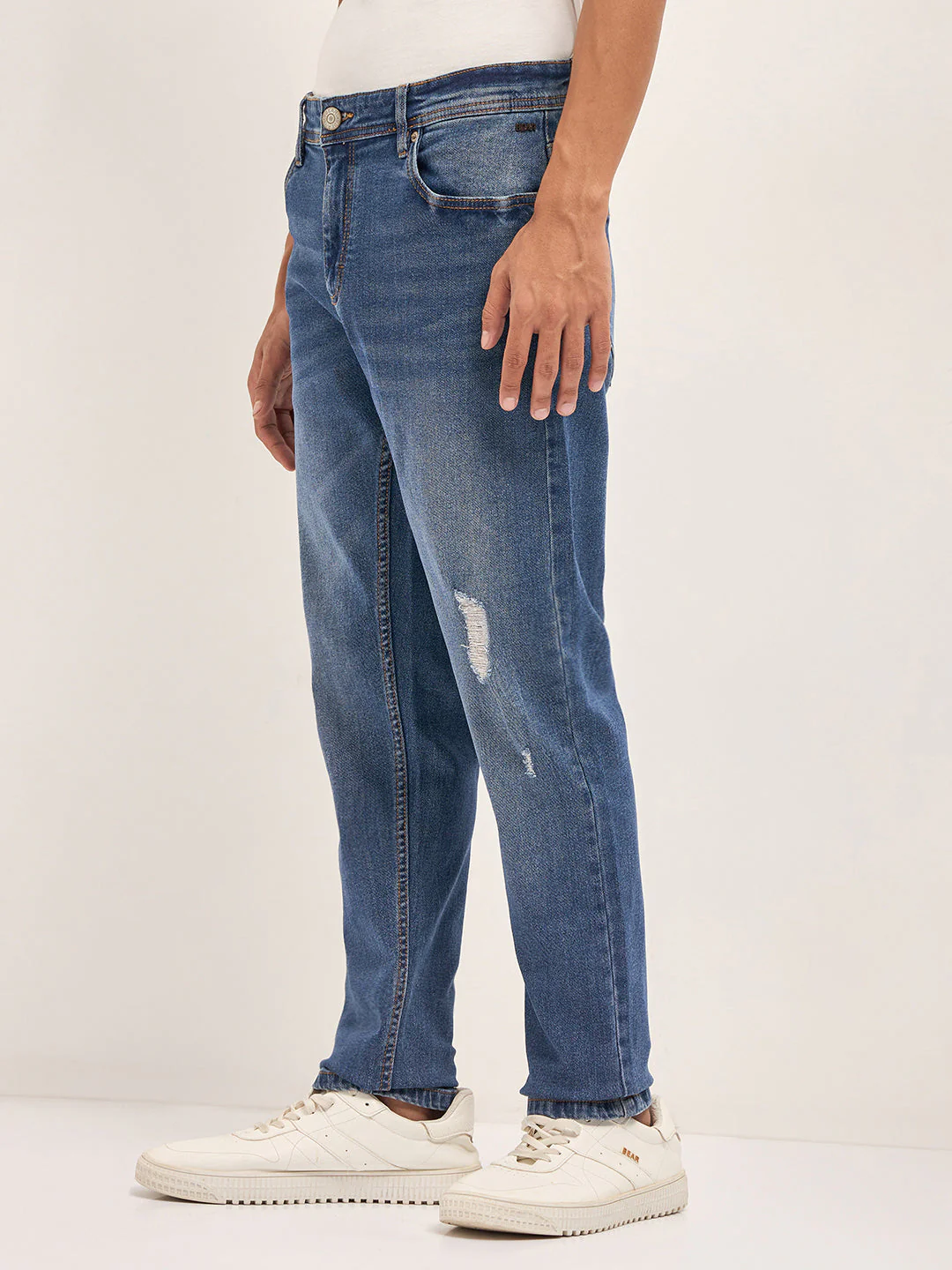 Men Mid Blue Mid-Rise Slim Fit Jeans - Image 3