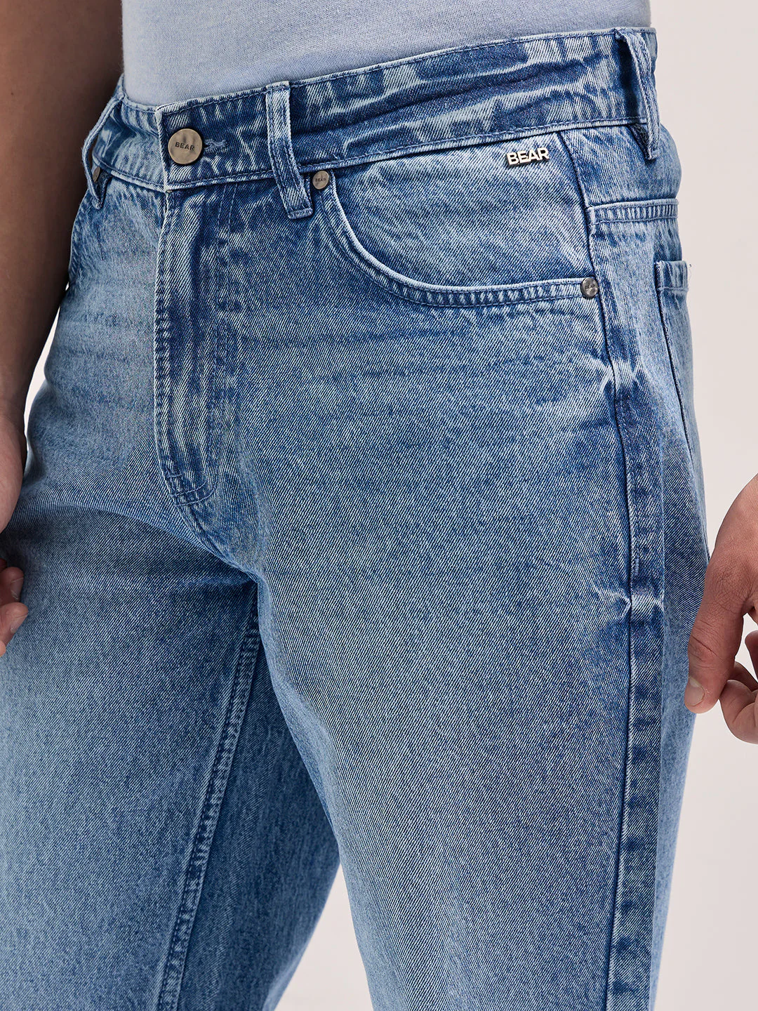 Men Mid Blue Straight Fit Mid Rise Jean - Image 5