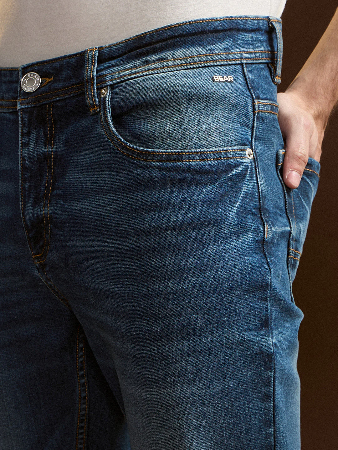 Men Blue Mid-Rise Slim Fit Jeans - Image 6