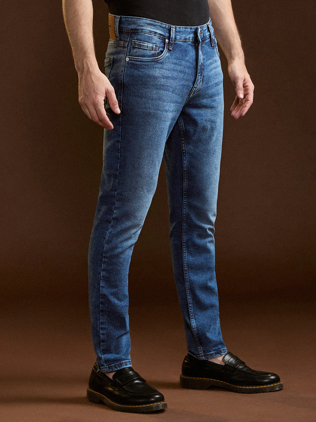 Men Mid BlueMid Fade Mid-Rise Skinny Fit Jeans - Image 3