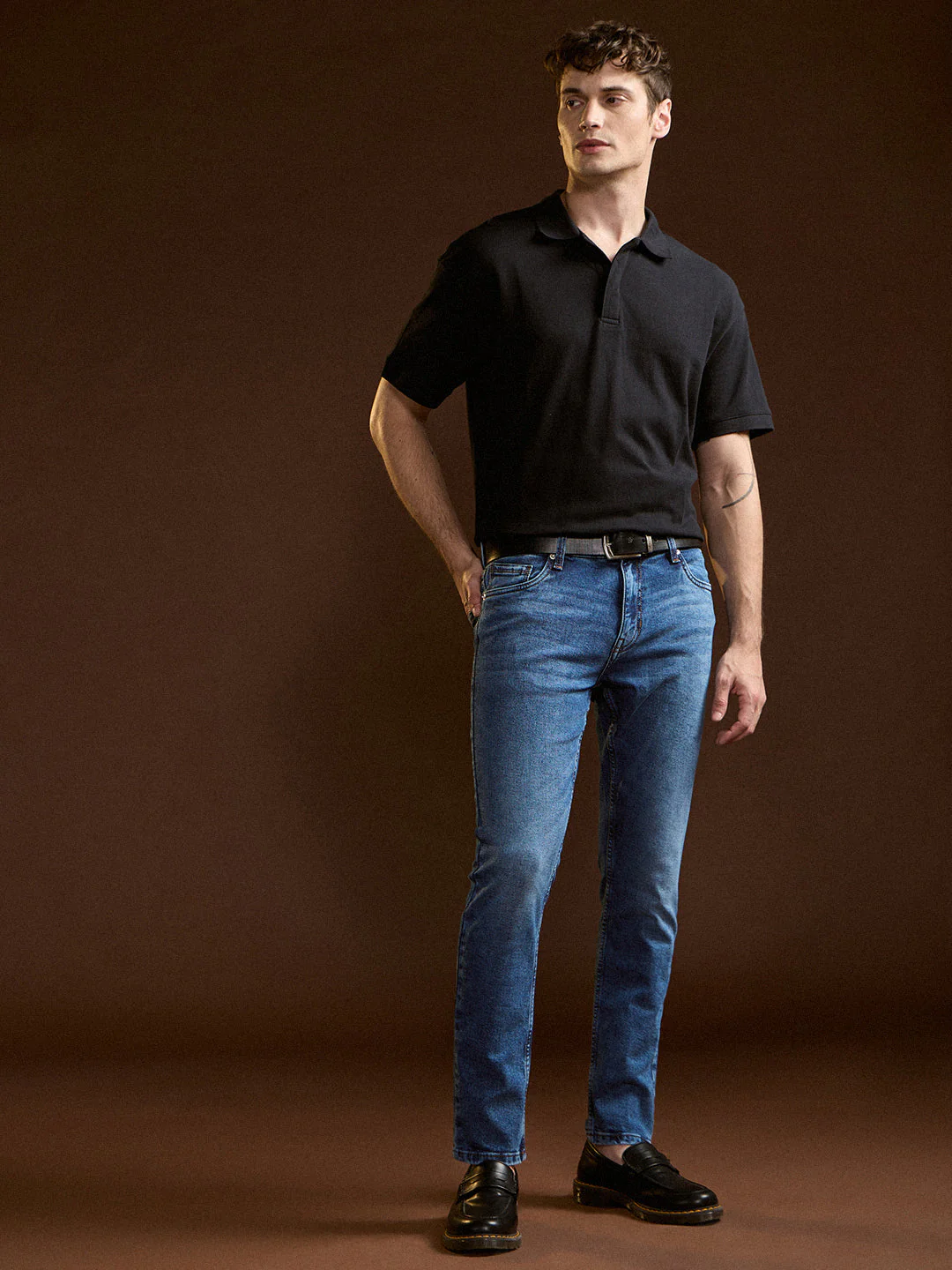 Men Mid BlueMid Fade Mid-Rise Skinny Fit Jeans - Image 4