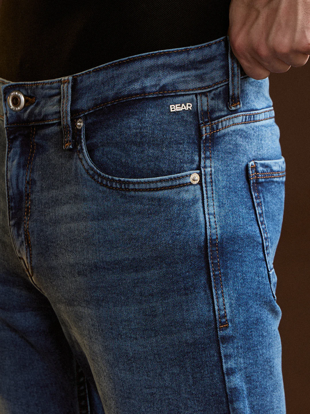 Men Mid BlueMid Fade Mid-Rise Skinny Fit Jeans - Image 6