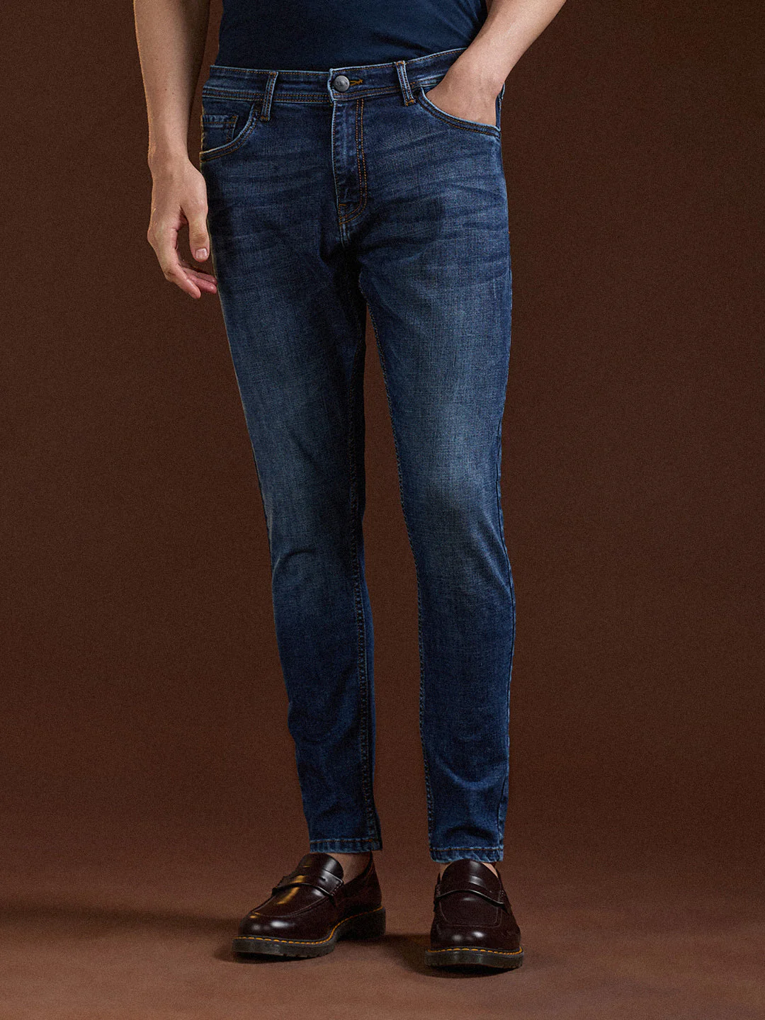 Men Mid BlueMid Fade Mid-Rise Skinny Fit Jeans - Image 7