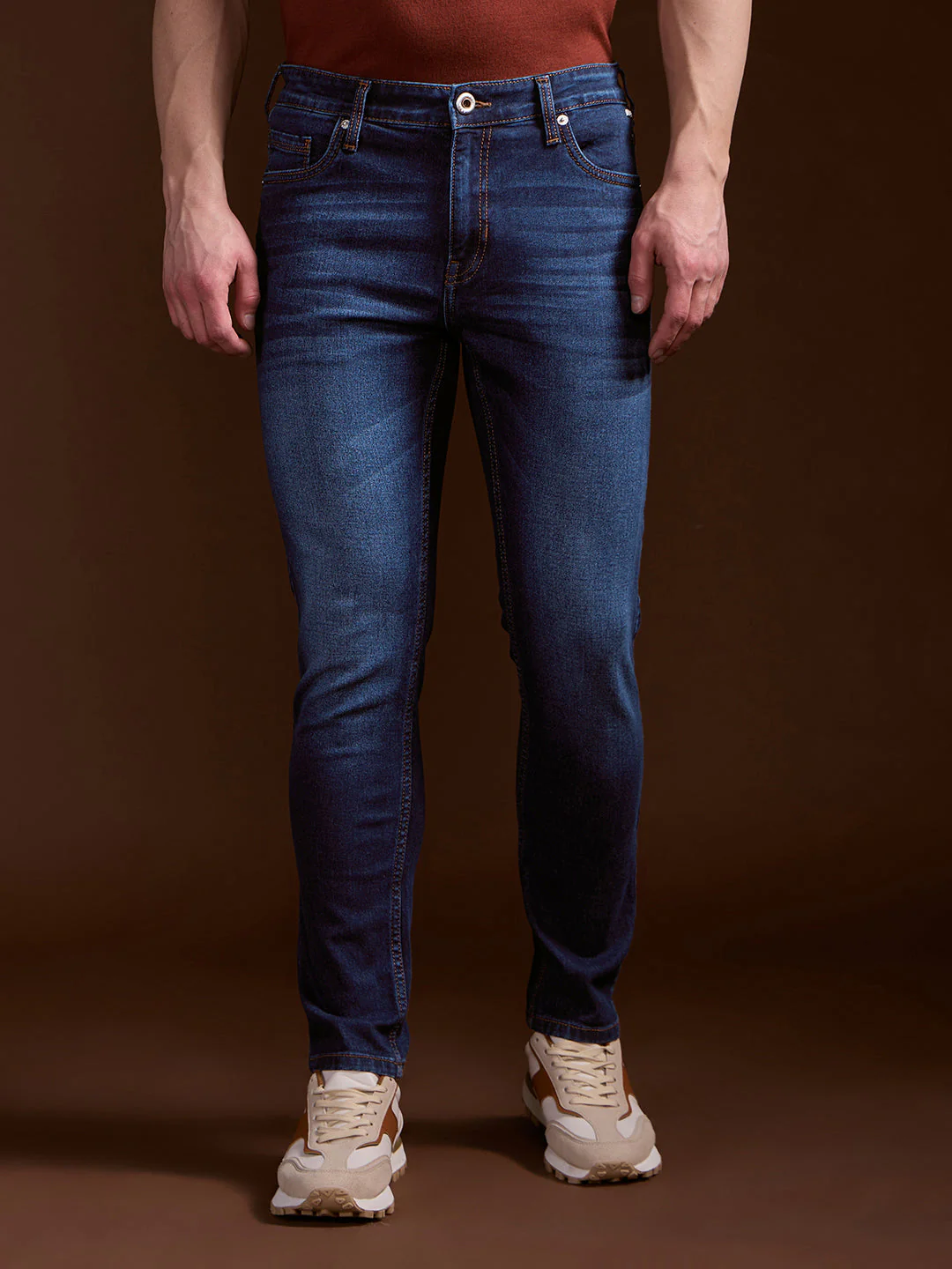 Men Mid BlueMid Fade Mid-Rise Skinny Fit Jeans - Image 7