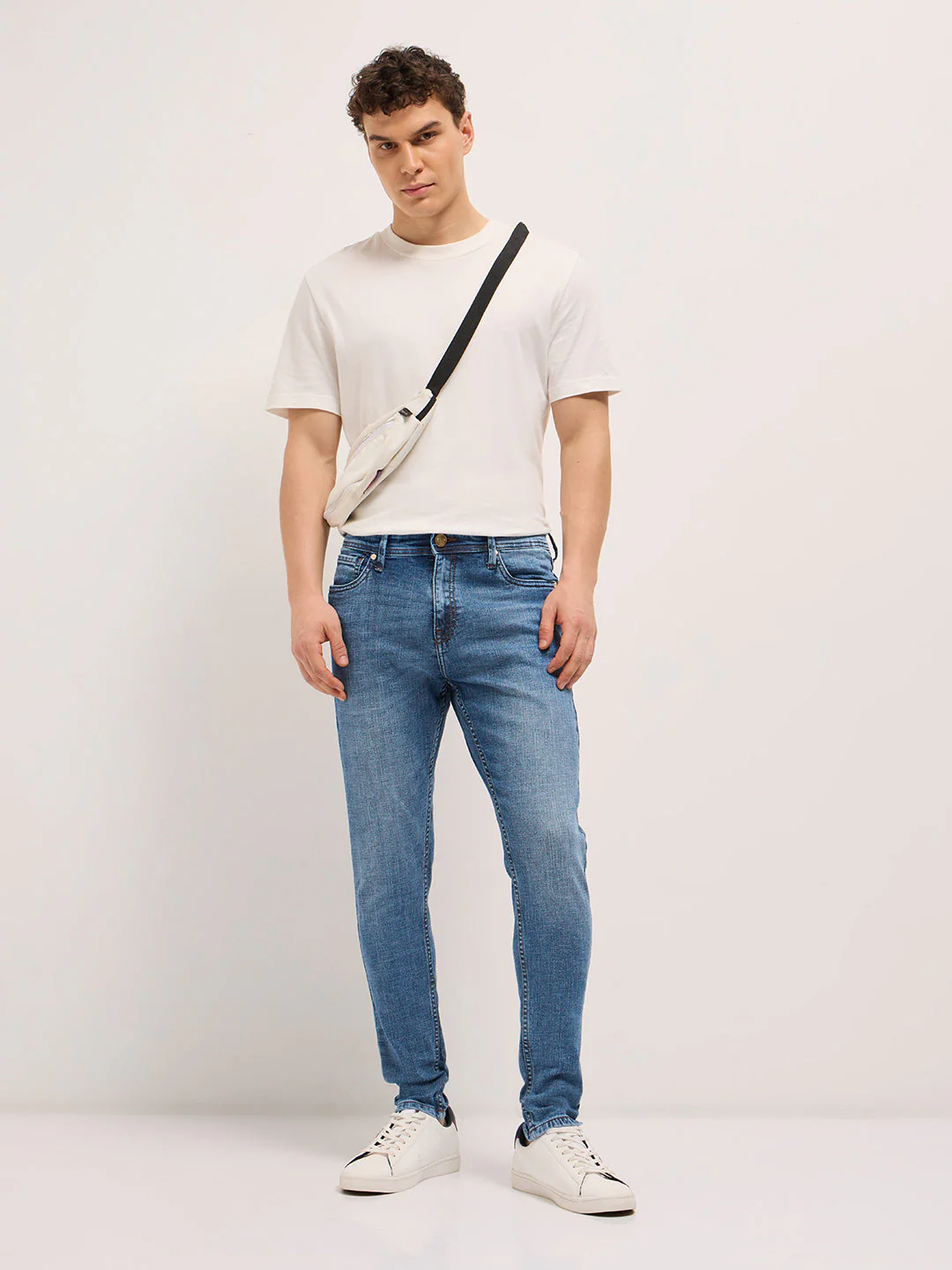Men Mid BlueMid Fade Mid-Rise Skinny Fit Jeans - Image 4