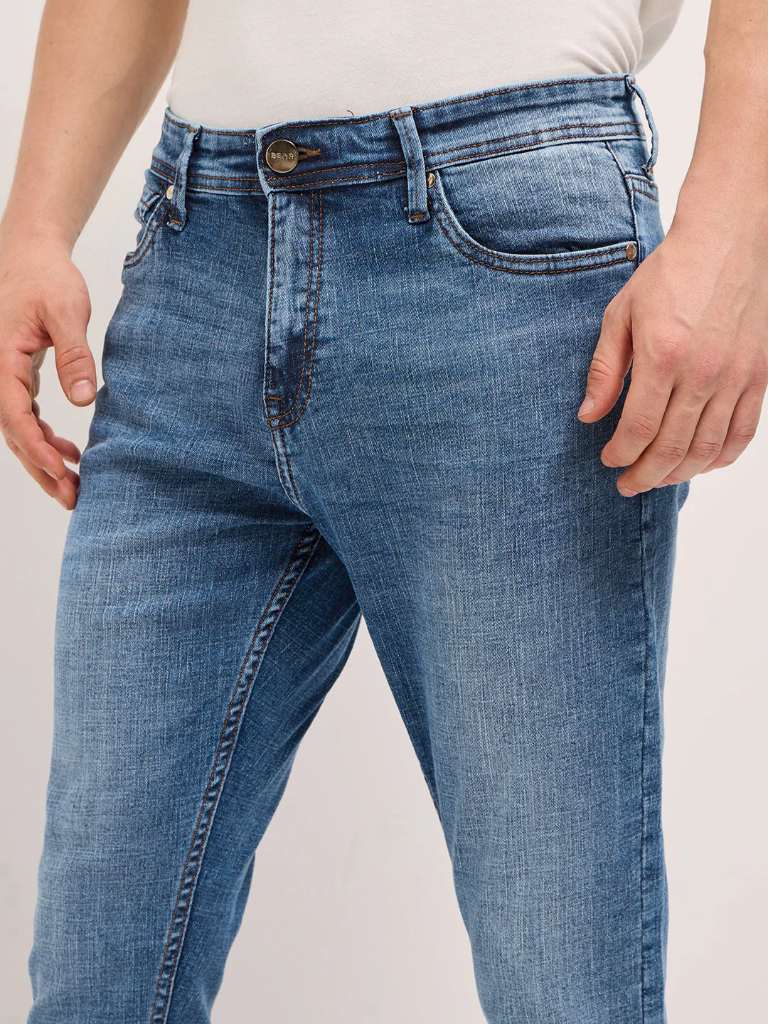 Men Mid BlueMid Fade Mid-Rise Skinny Fit Jeans - Image 5