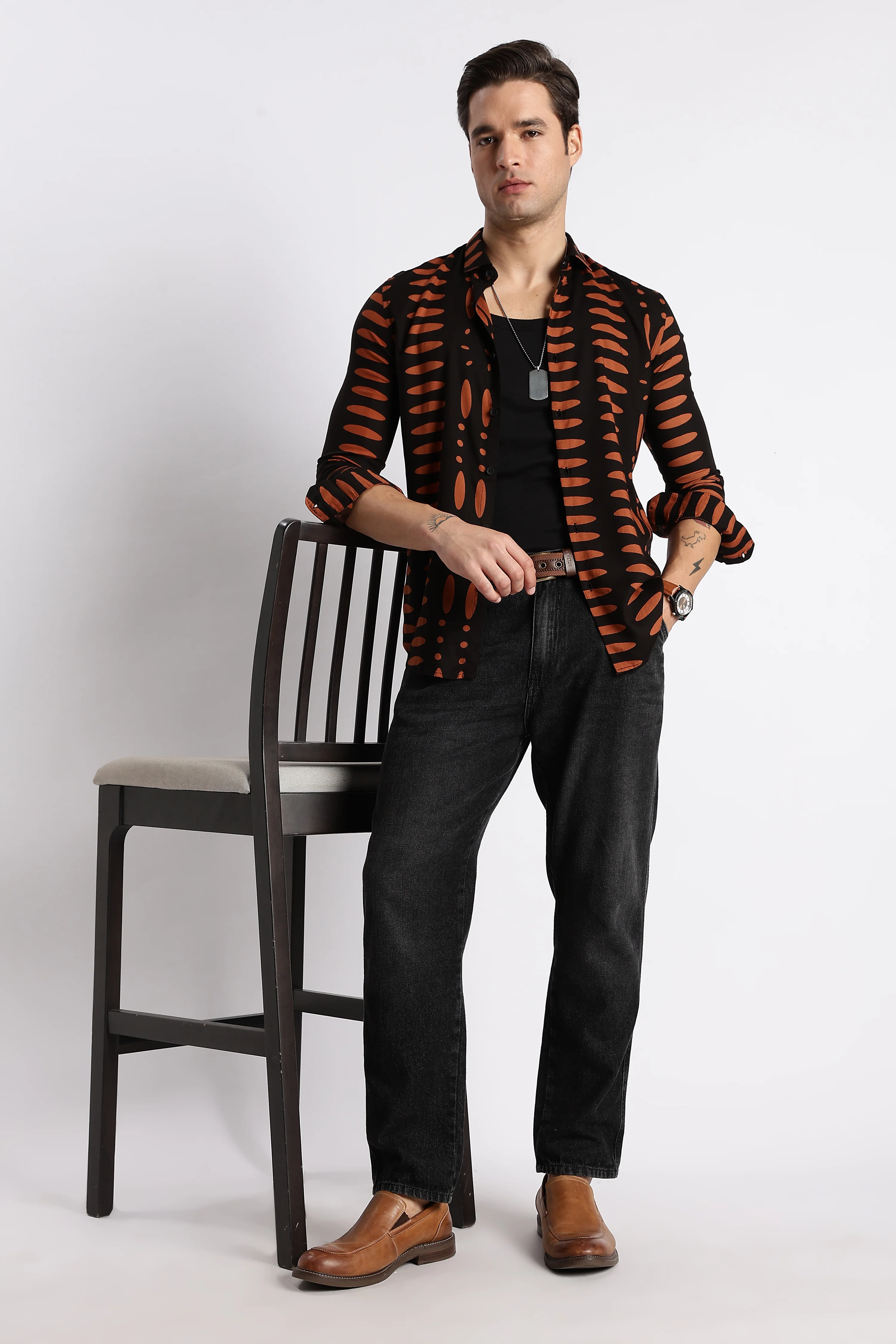 Men Midnight Ember Printed Shirt - Image 10