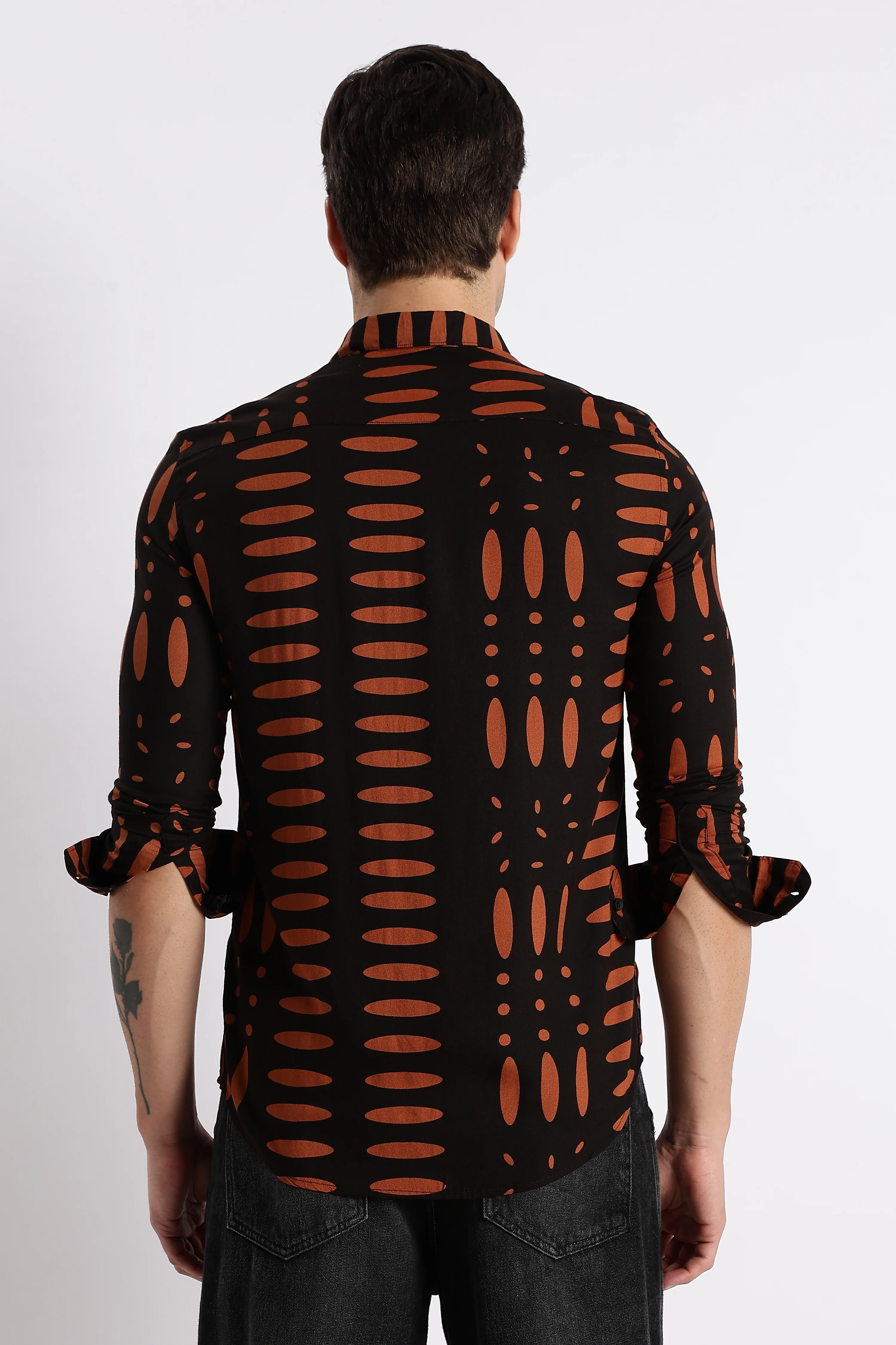 Men Midnight Ember Printed Shirt - Image 2