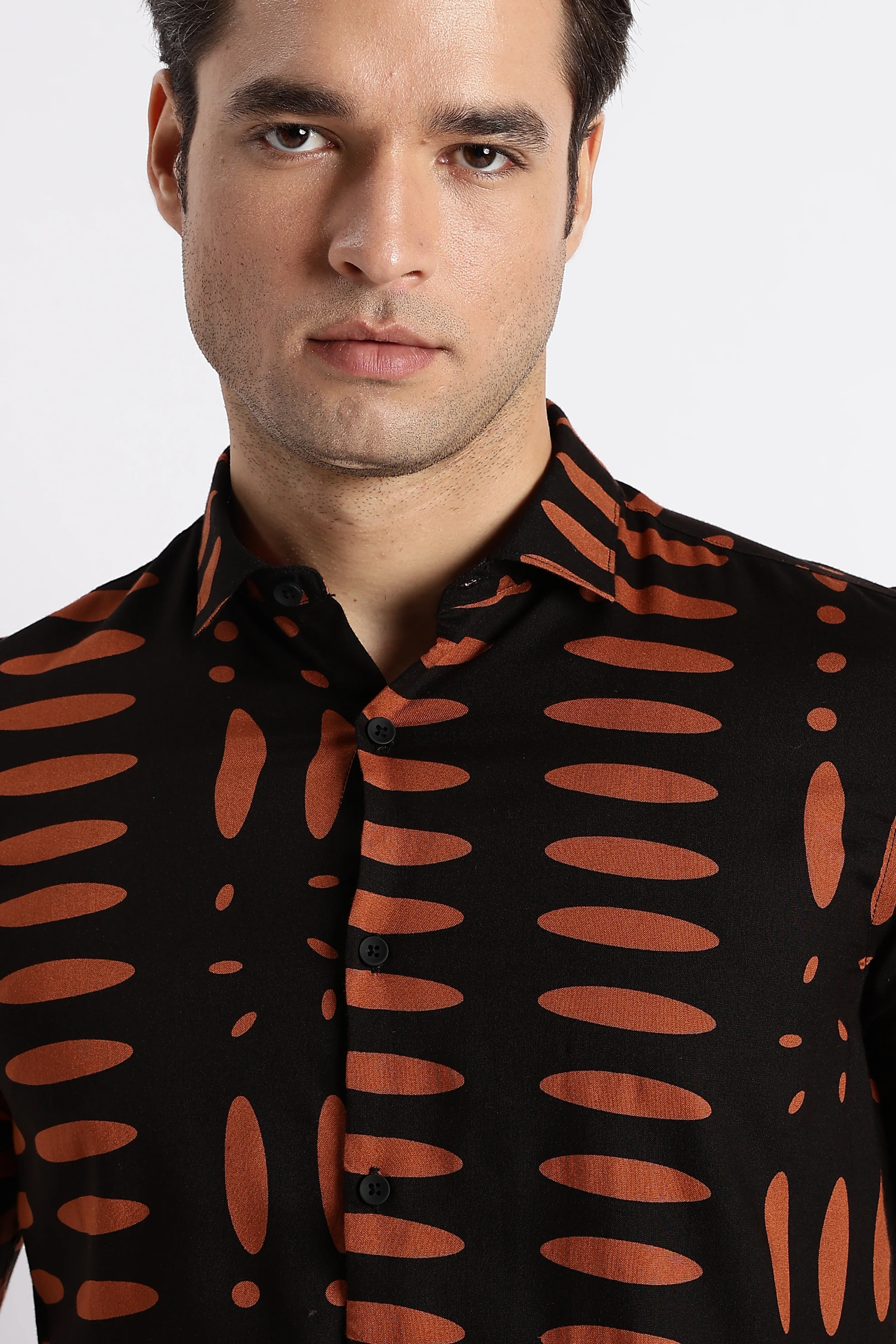 Men Midnight Ember Printed Shirt - Image 3