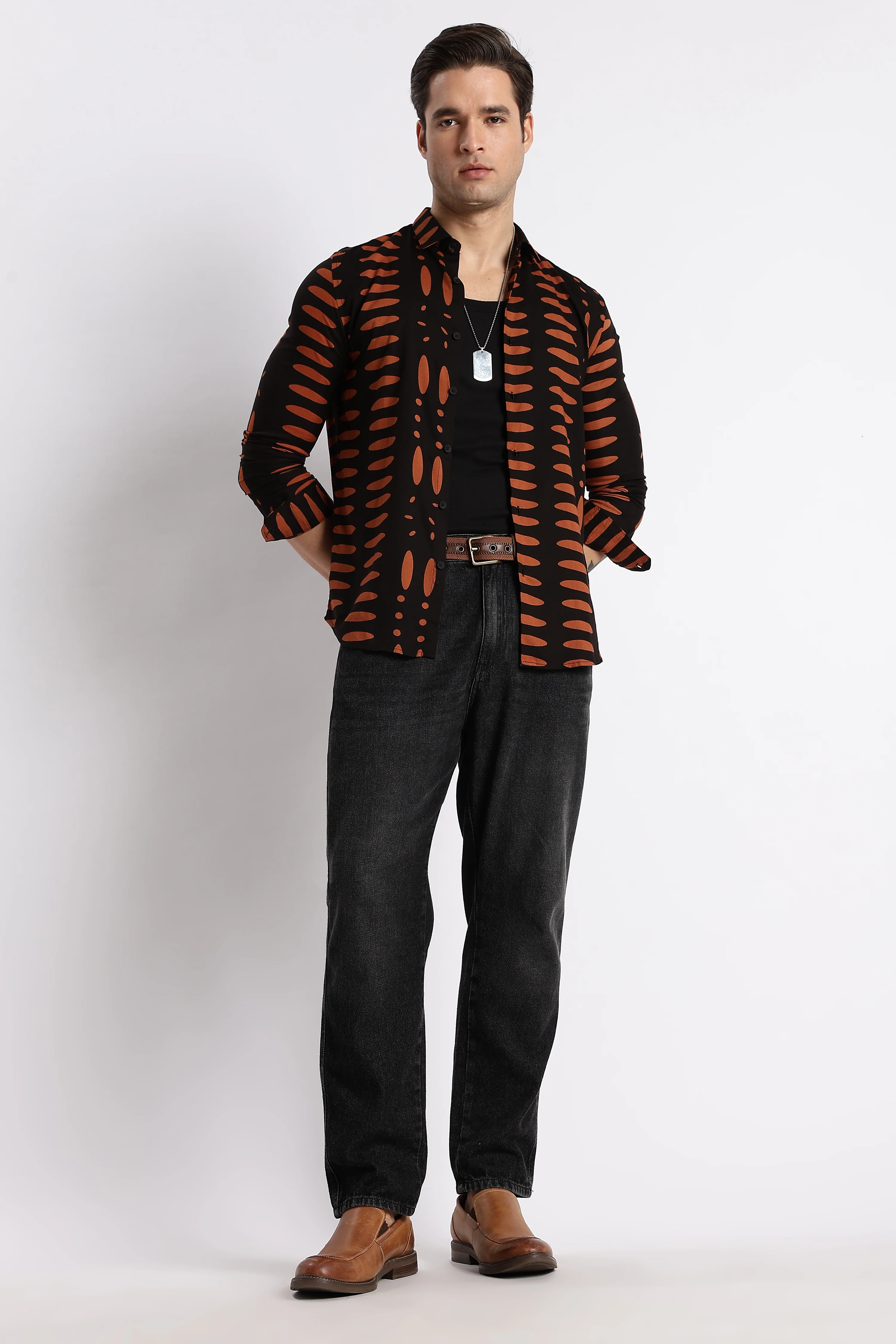 Men Midnight Ember Printed Shirt - Image 7