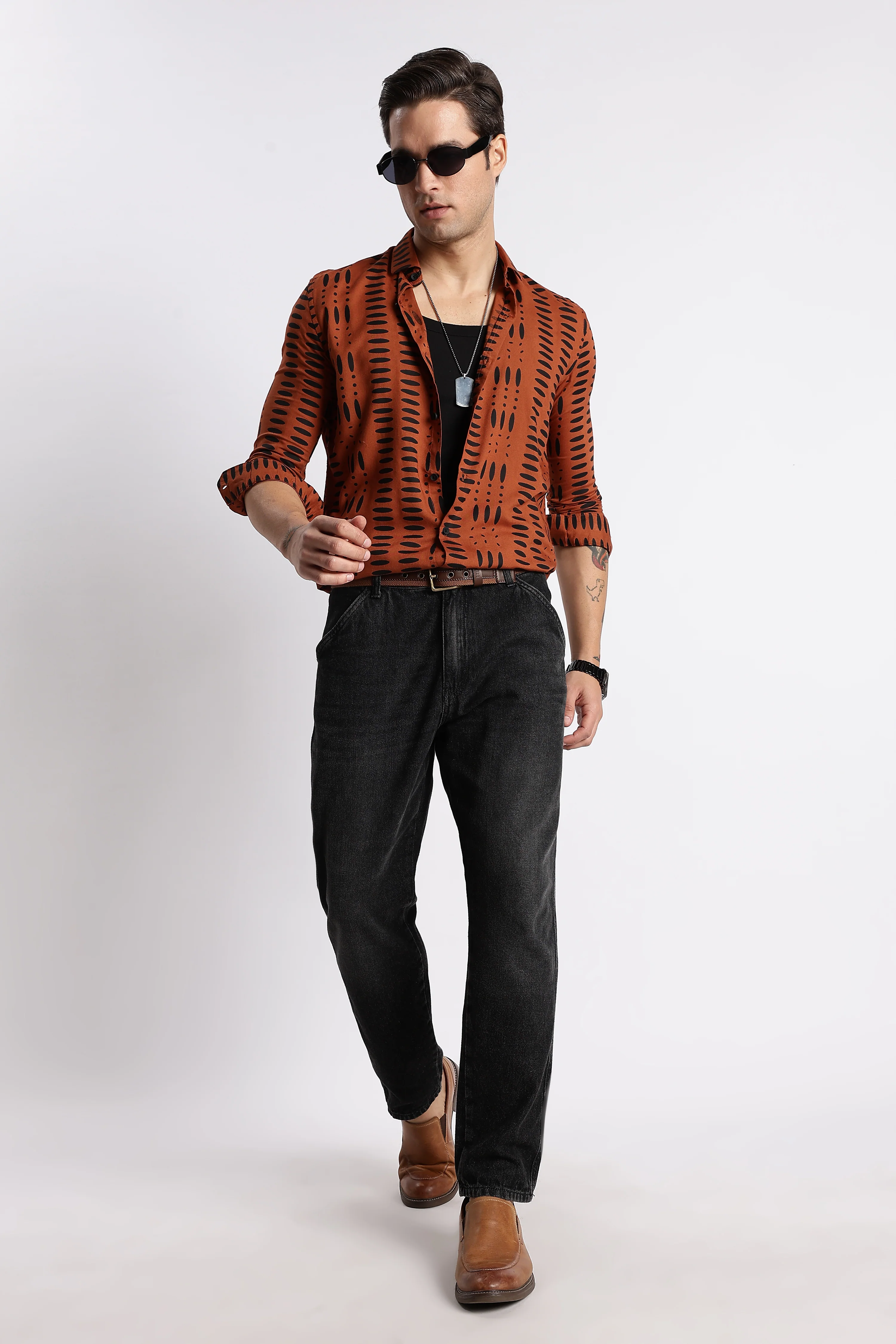Men Midnight Ember Printed Shirt - Image 10