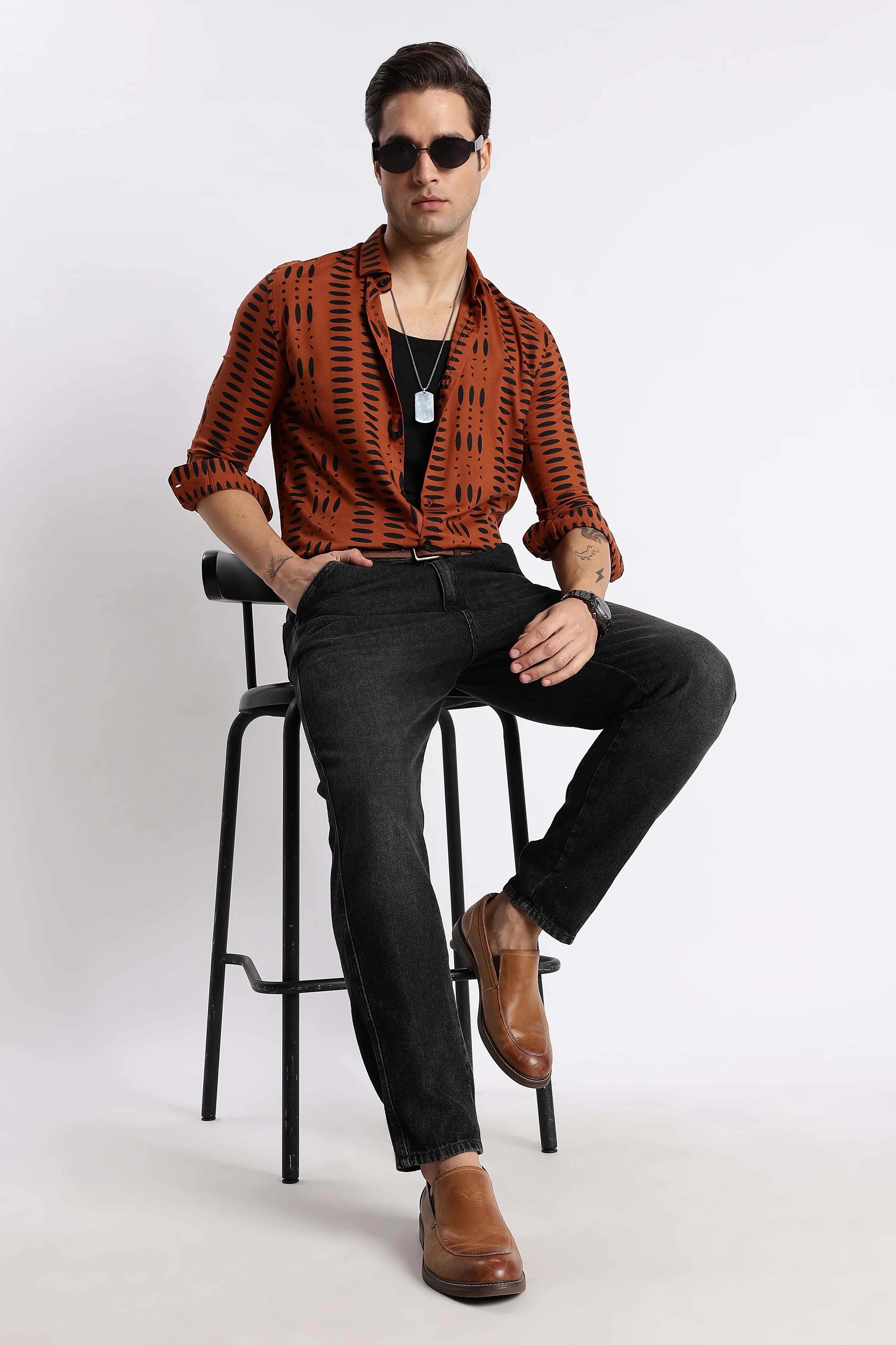 Men Midnight Ember Printed Shirt - Image 11