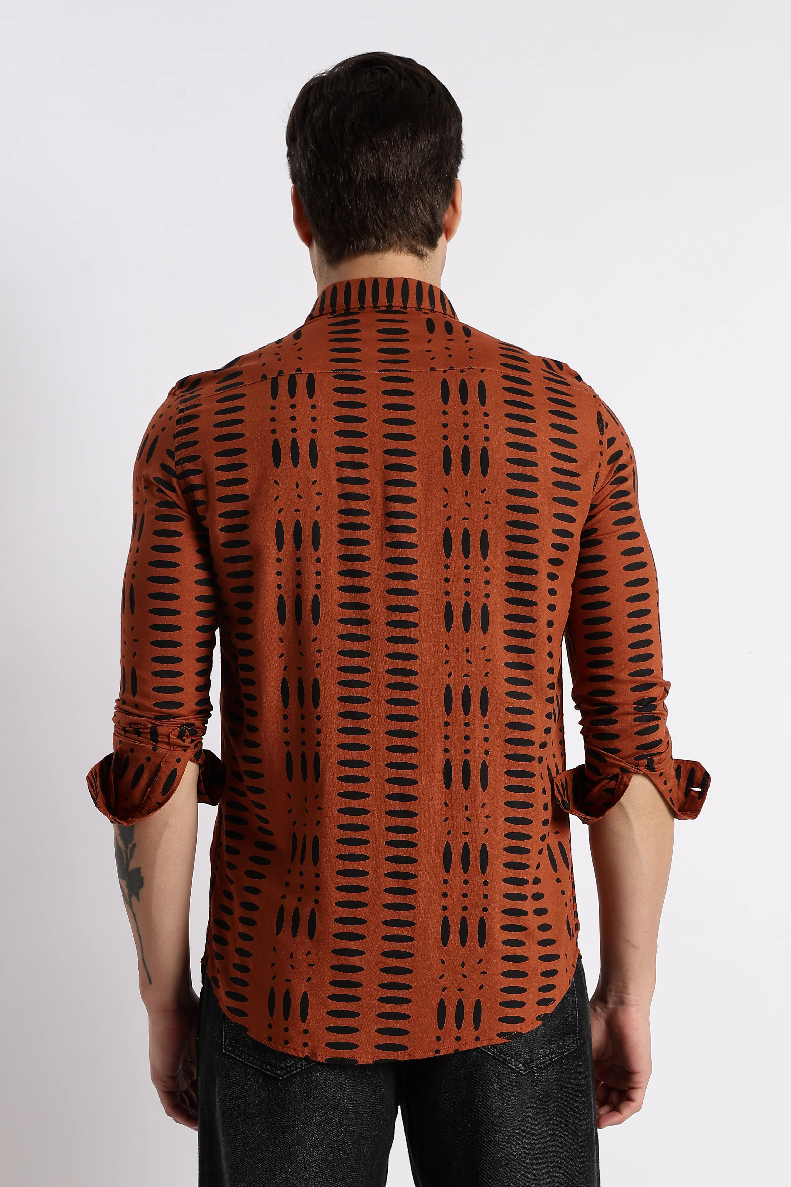 Men Midnight Ember Printed Shirt - Image 3