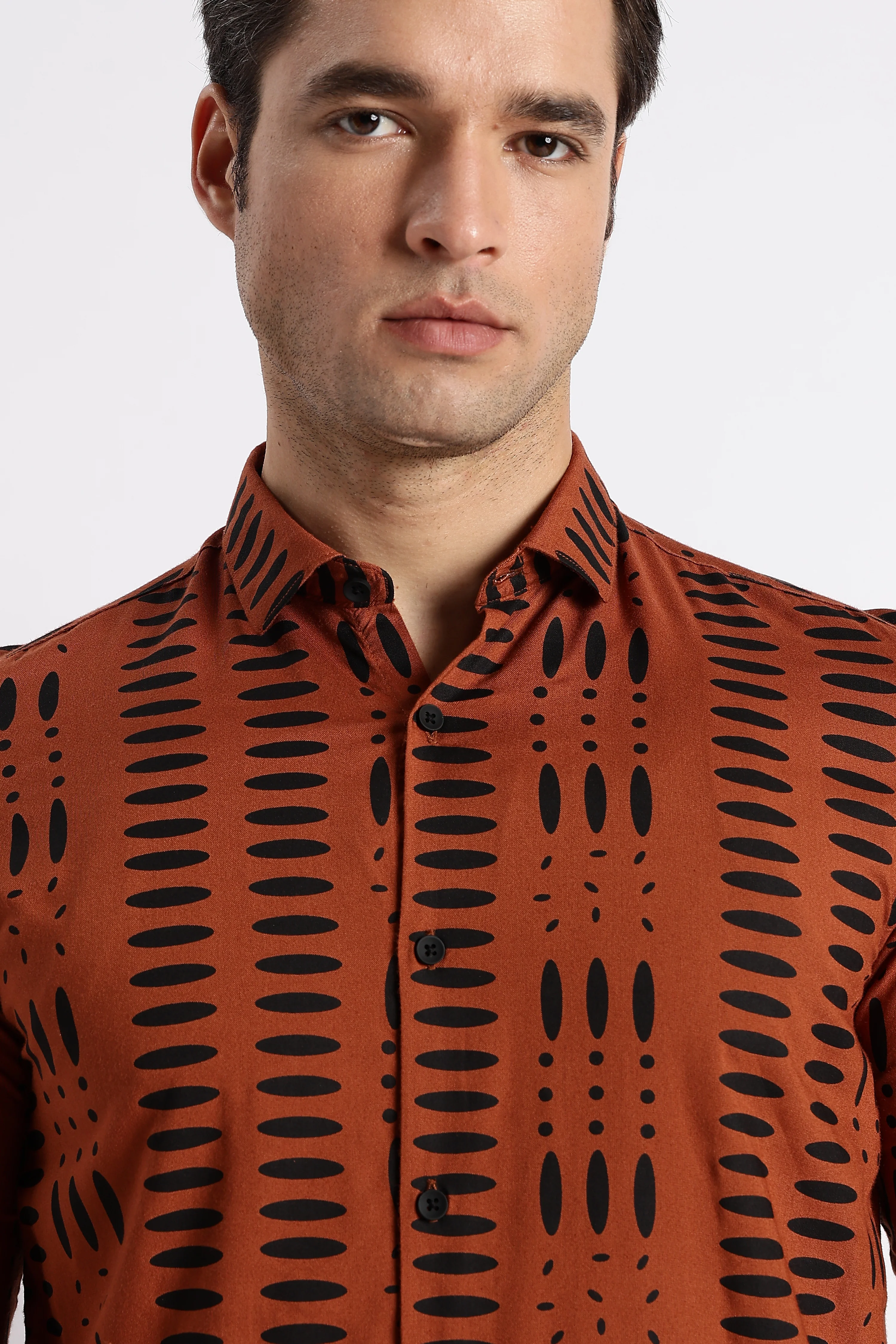 Men Midnight Ember Printed Shirt - Image 4