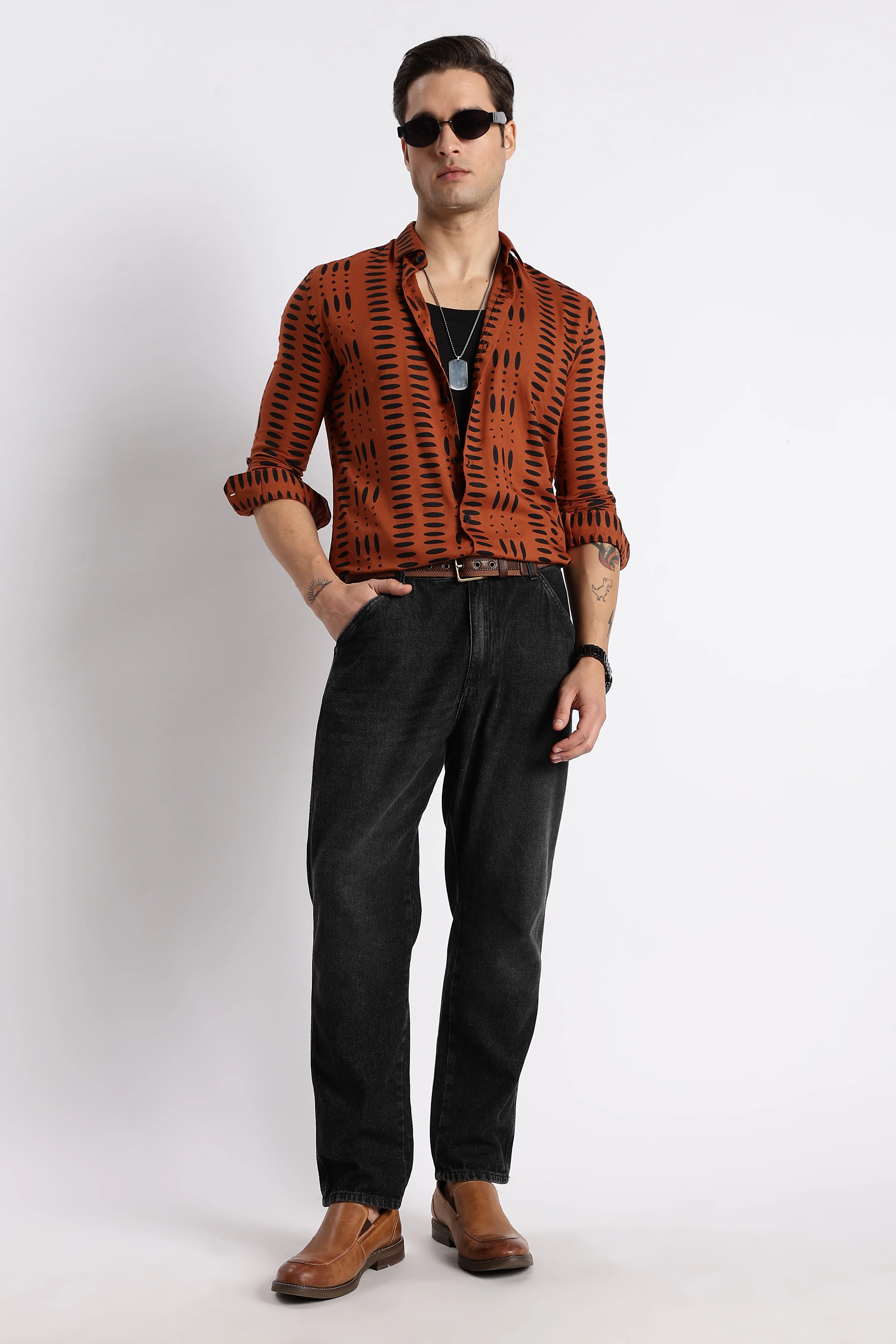 Men Midnight Ember Printed Shirt - Image 8