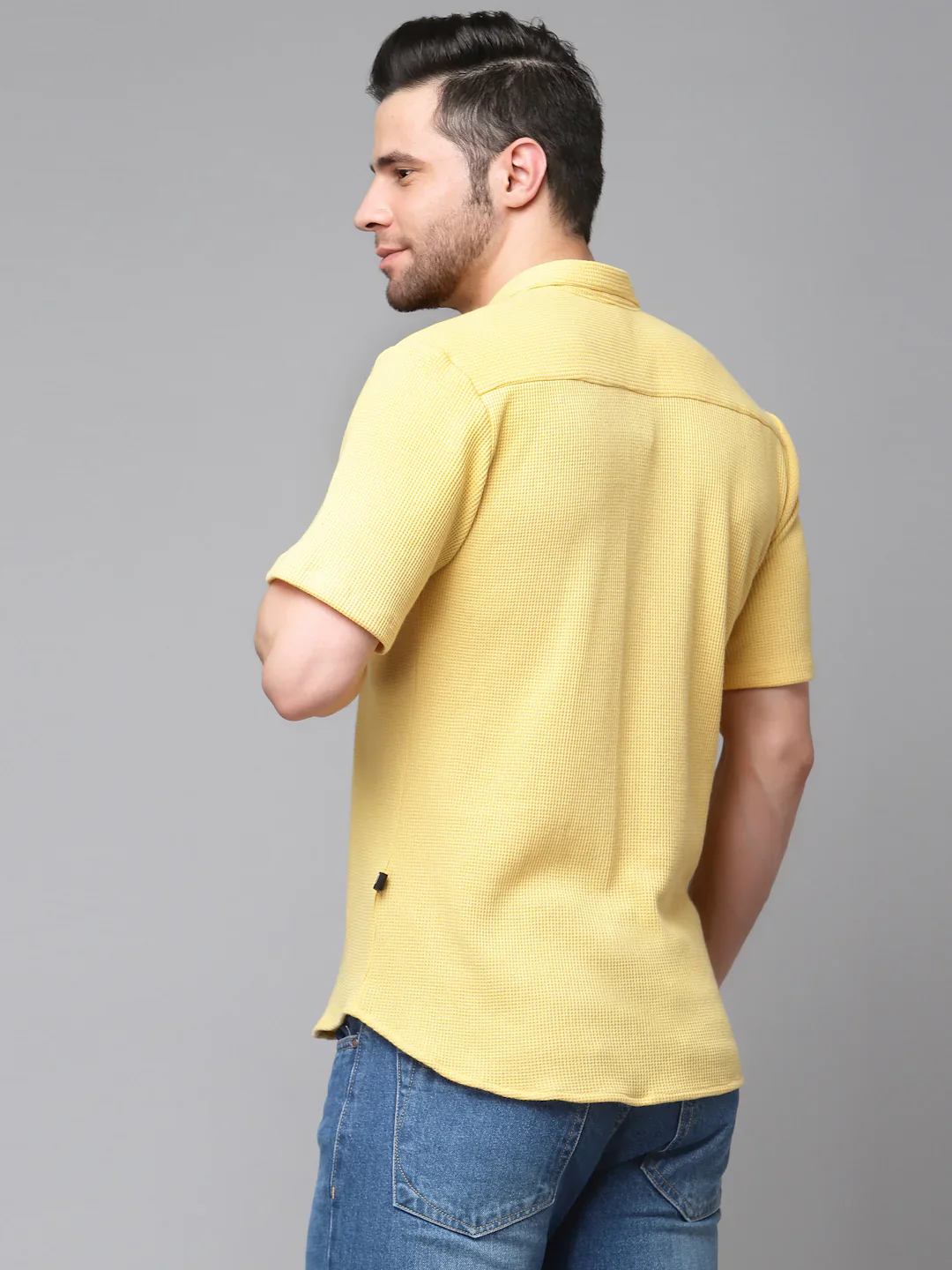 Men Waffle Knit Shirt - Image 2