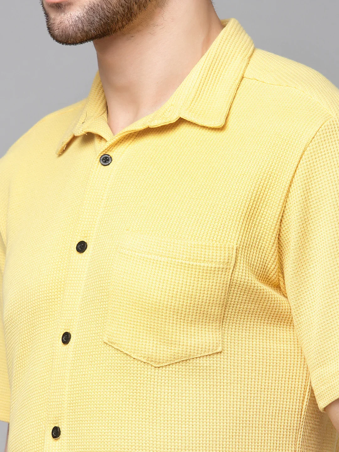 Men Waffle Knit Shirt - Image 6