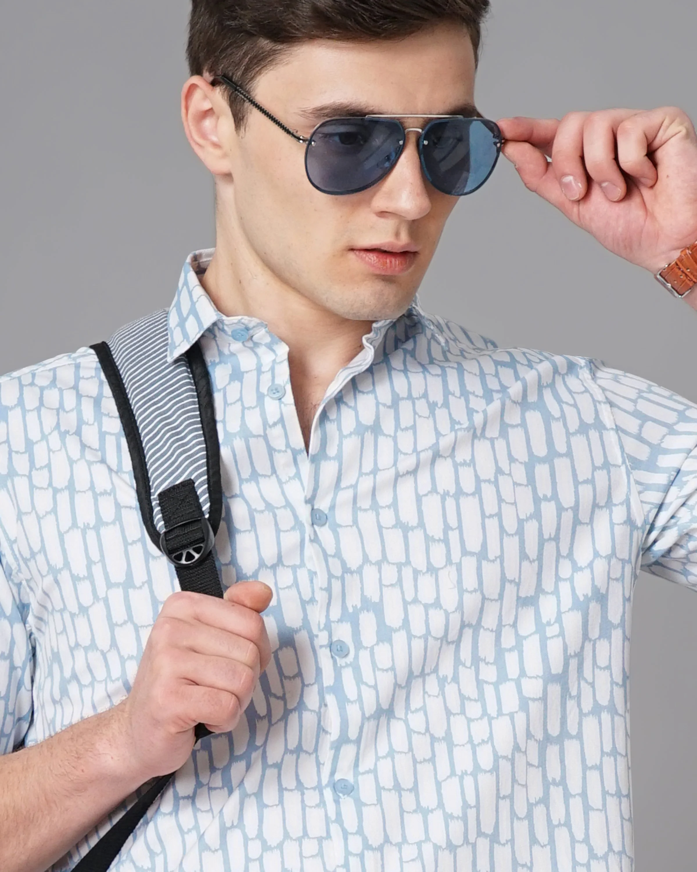 Men Milano Blue Shirt - Image 2