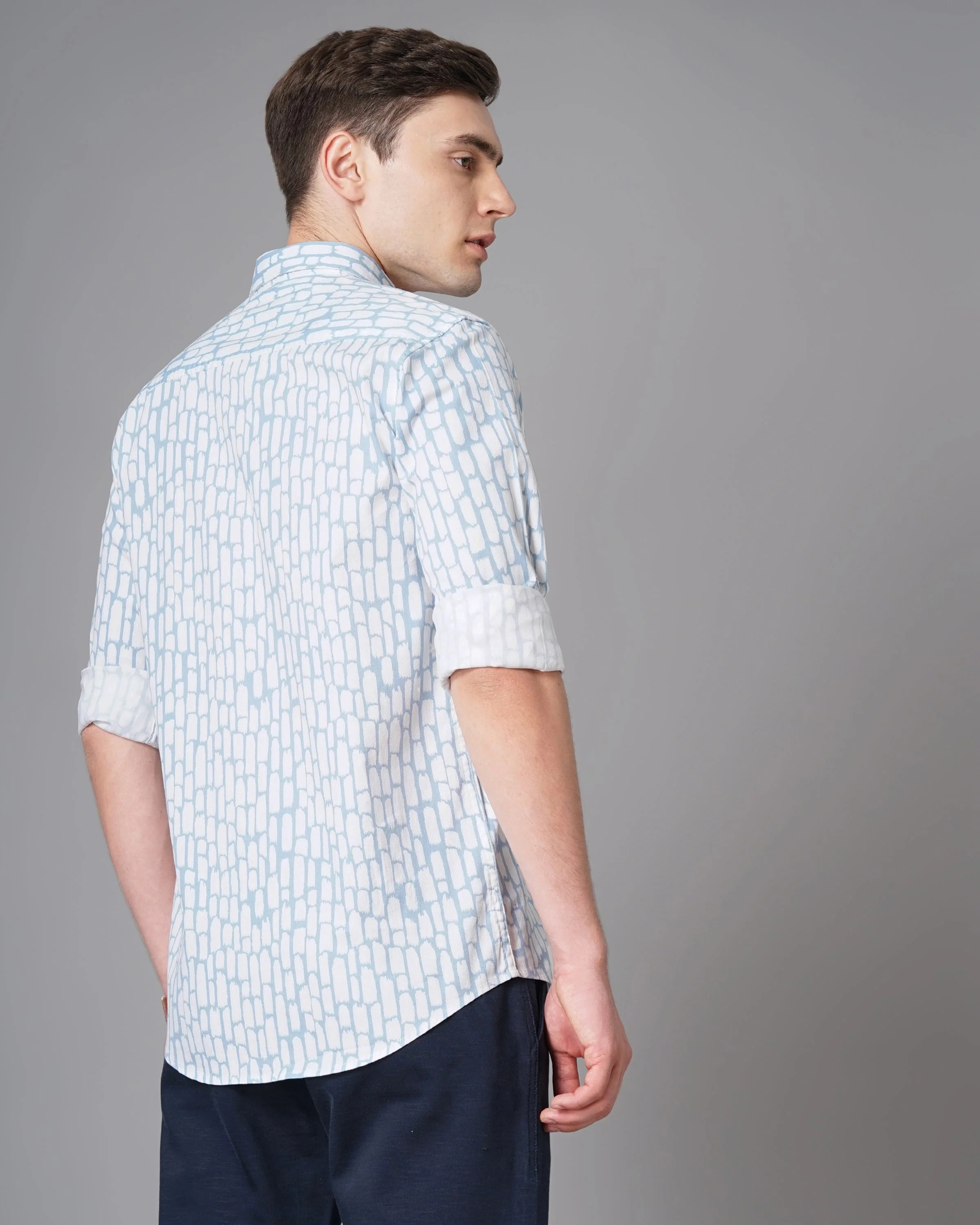 Men Milano Blue Shirt - Image 3