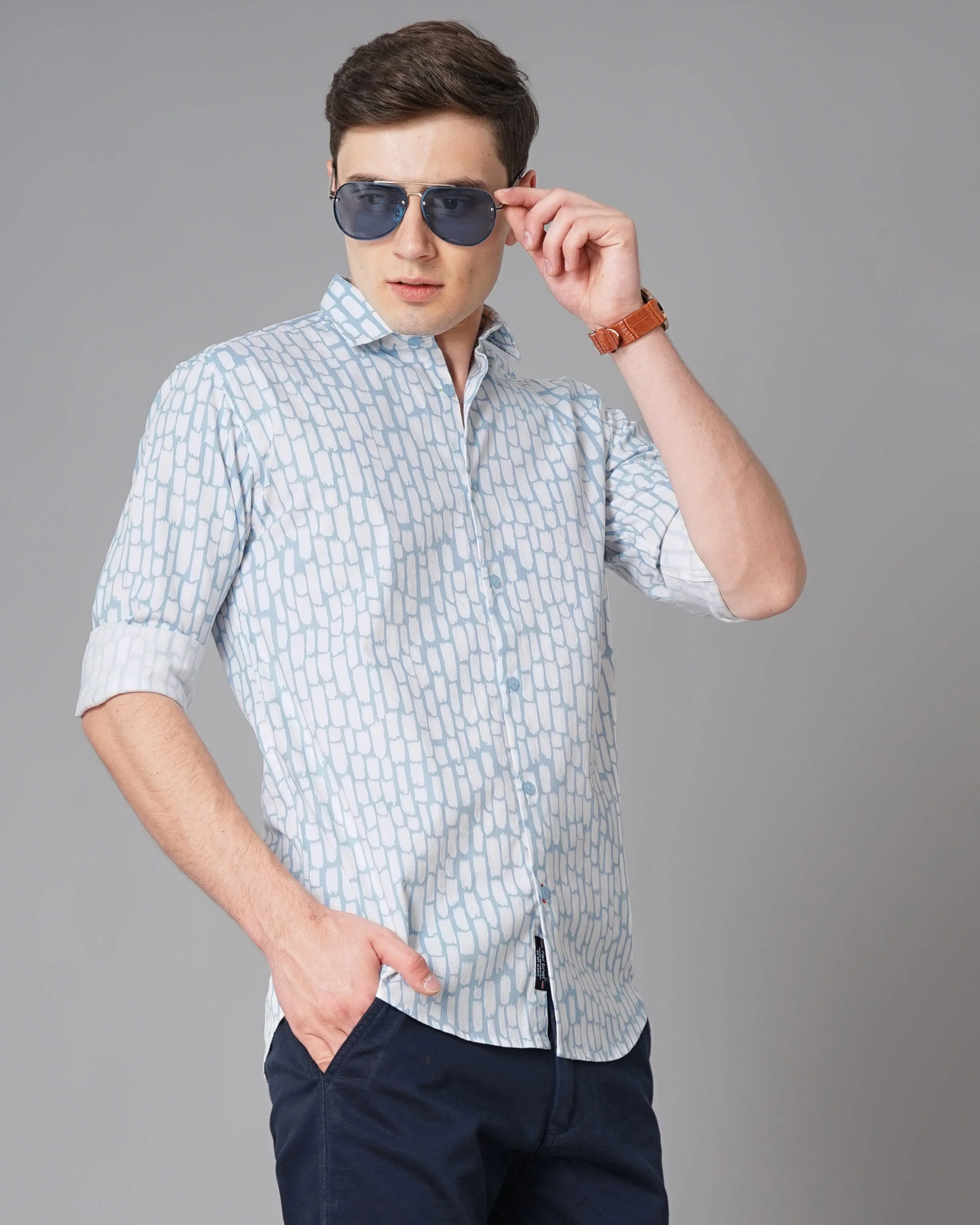 Men Milano Blue Shirt - Image 5