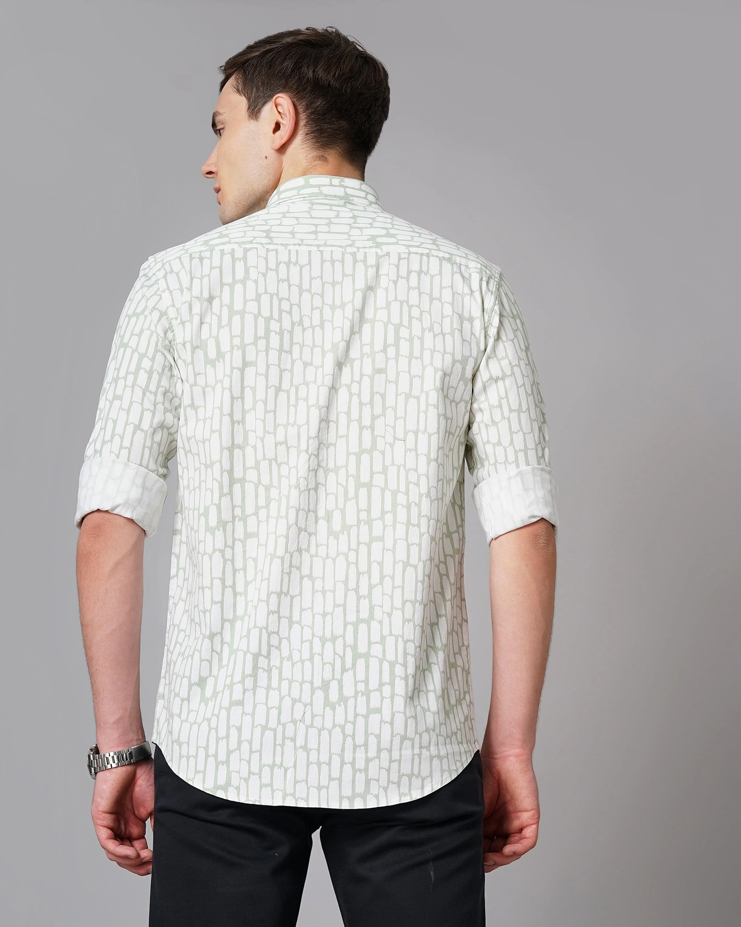 Men Milano Green Shirt - Image 3