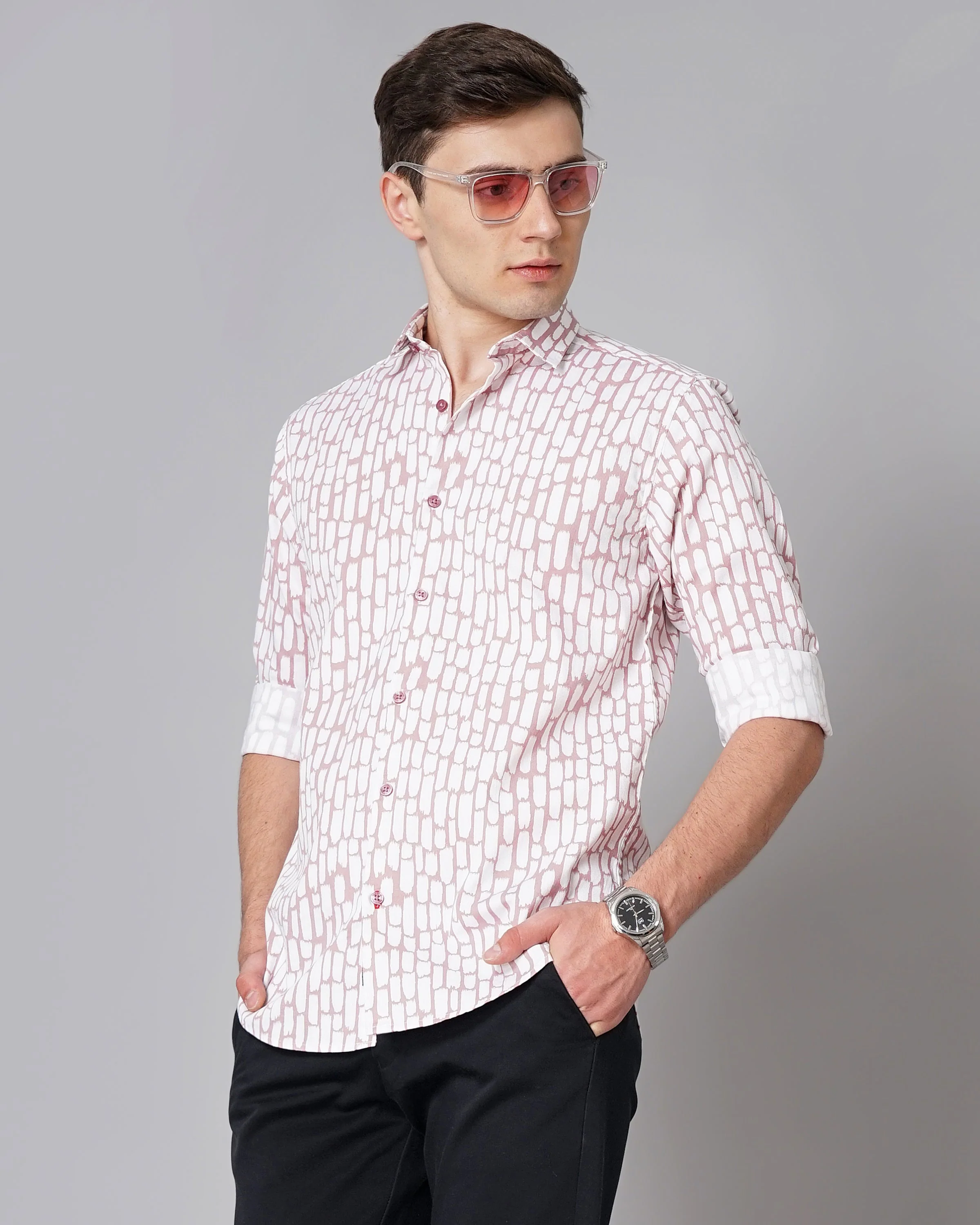 Men Milano Pink Shirt - Image 4
