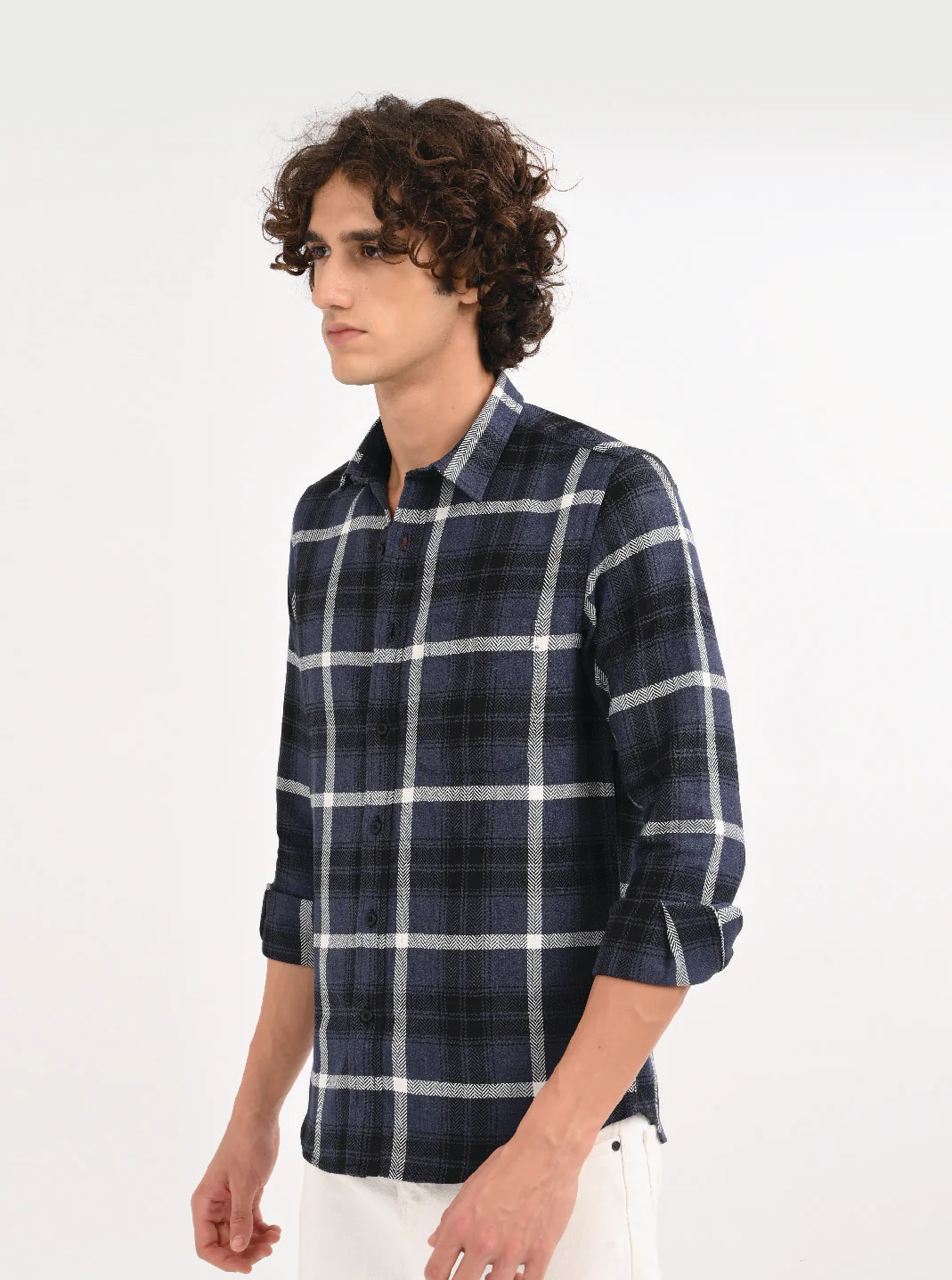 Men Navy Blue Shirt - Image 2