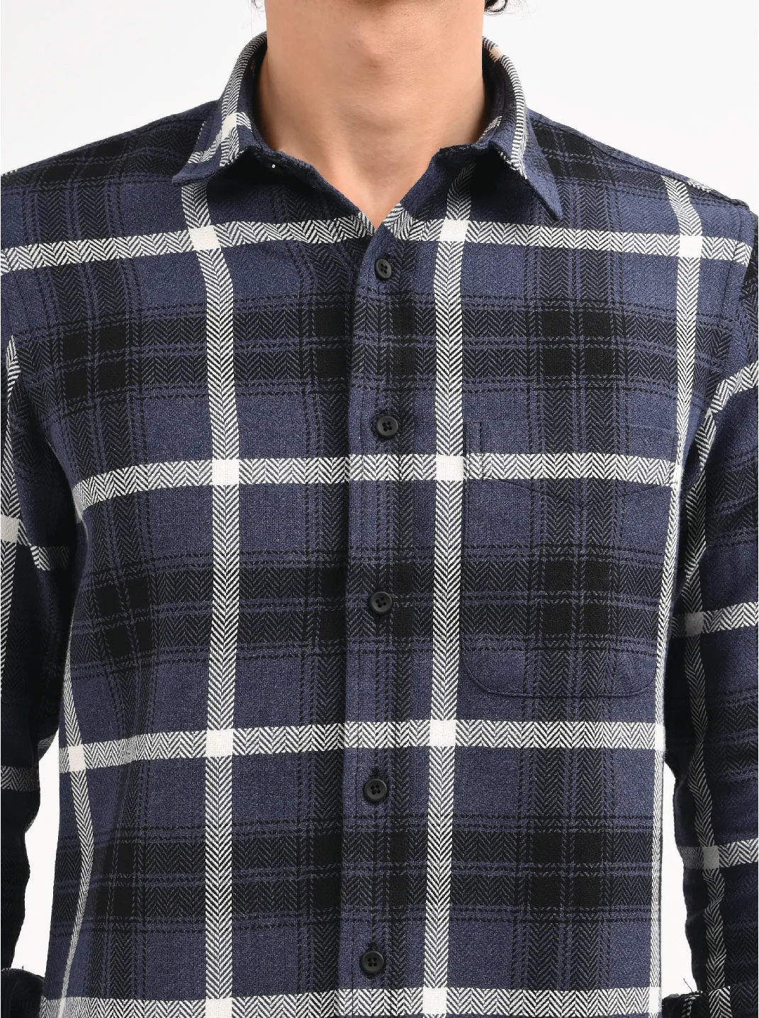 Men Navy Blue Shirt - Image 4