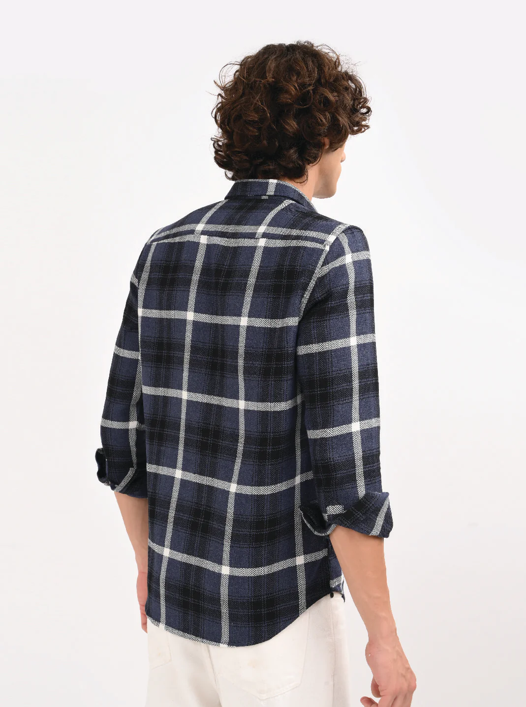 Men Navy Blue Shirt - Image 5