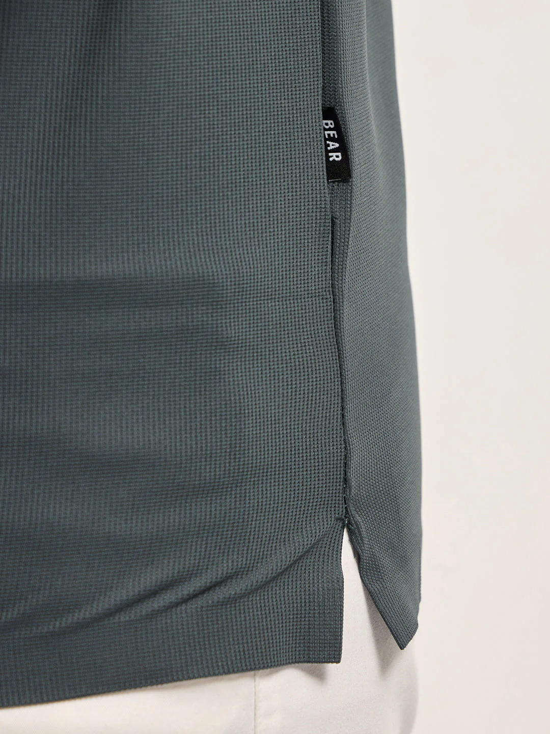 Men Military GreenContrast Piping Slim Fit Polo T-shirt - Image 6
