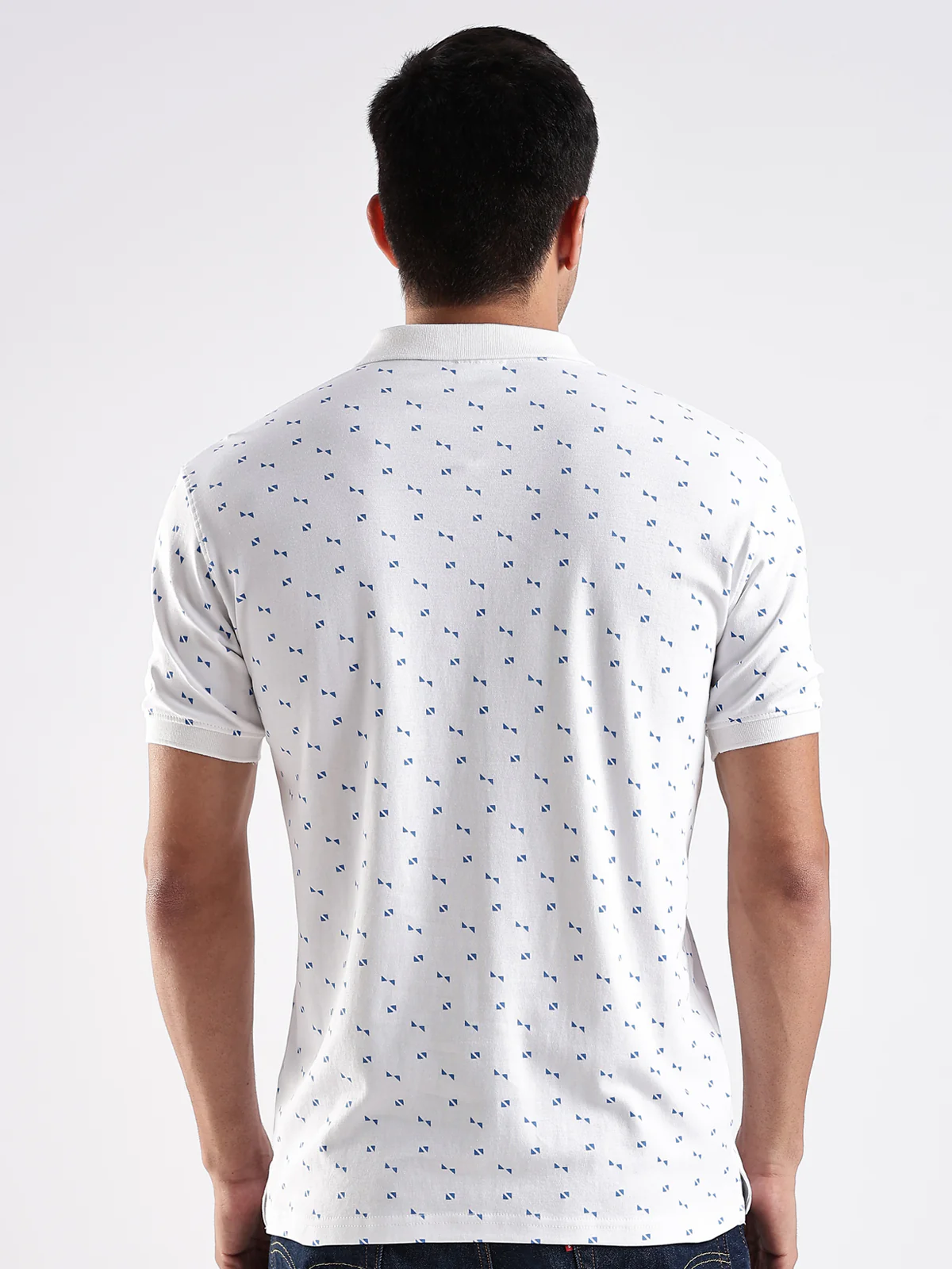 Men White Regular Fit Polo T-Shirt - Image 2