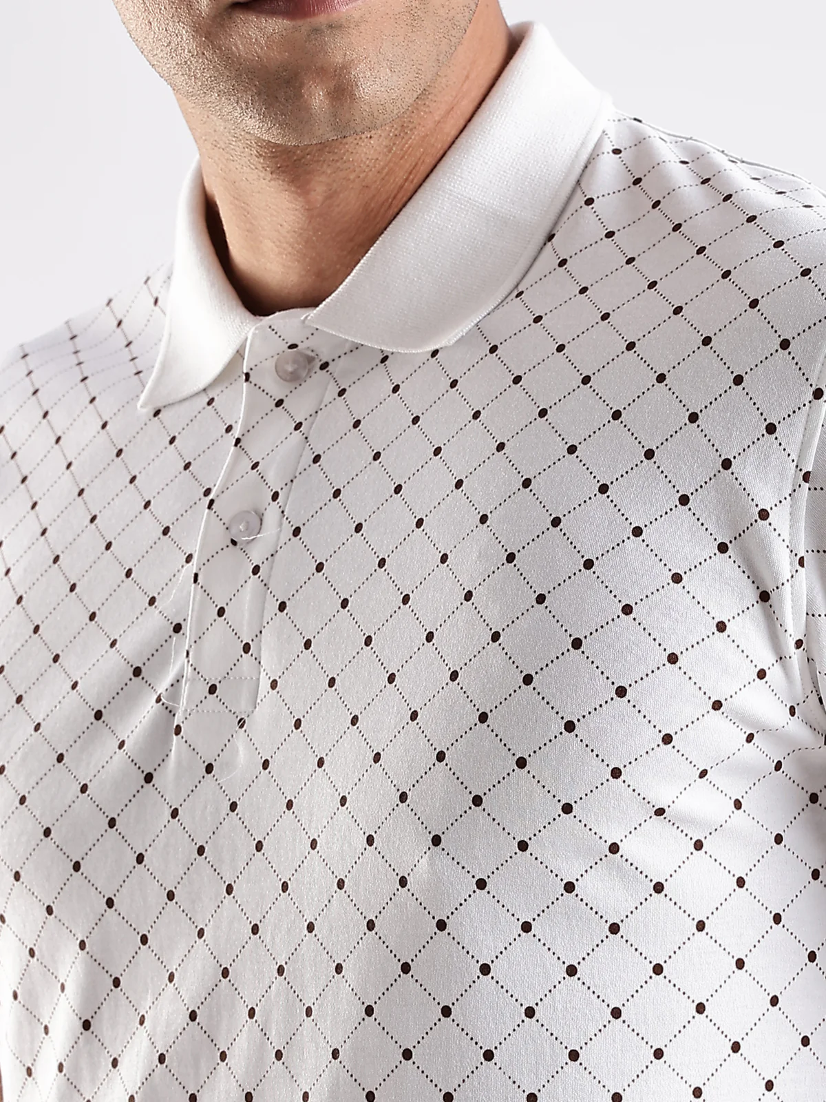 Men White Regular Fit Polo T-Shirt - Image 2
