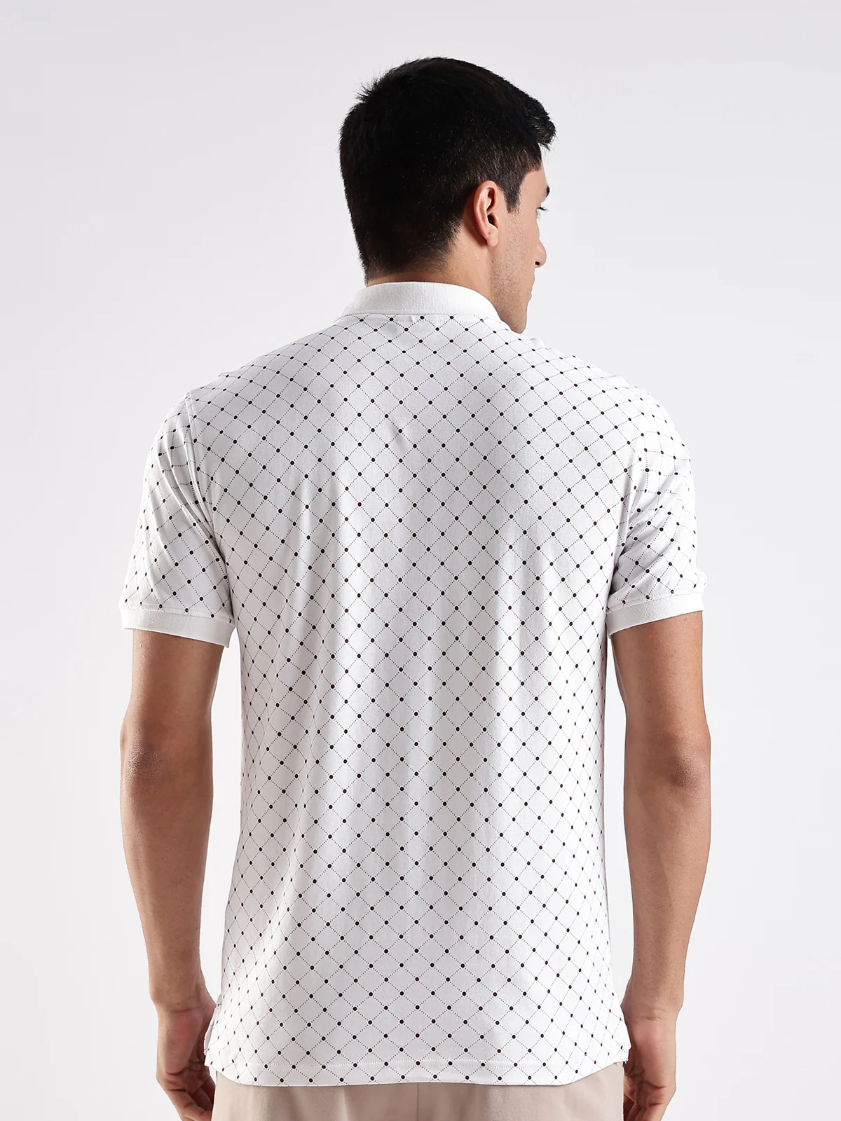 Men White Regular Fit Polo T-Shirt - Image 3