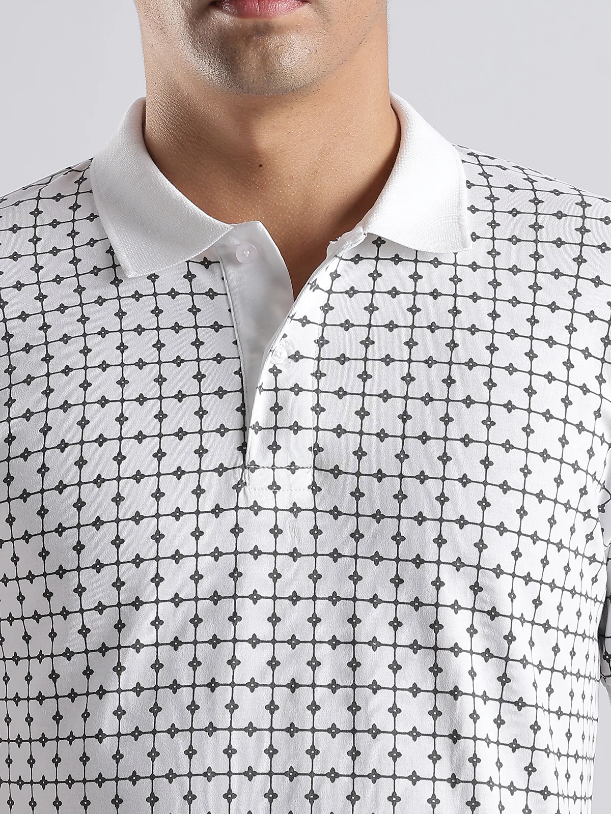Men White Regular Fit Polo T-Shirt - Image 3