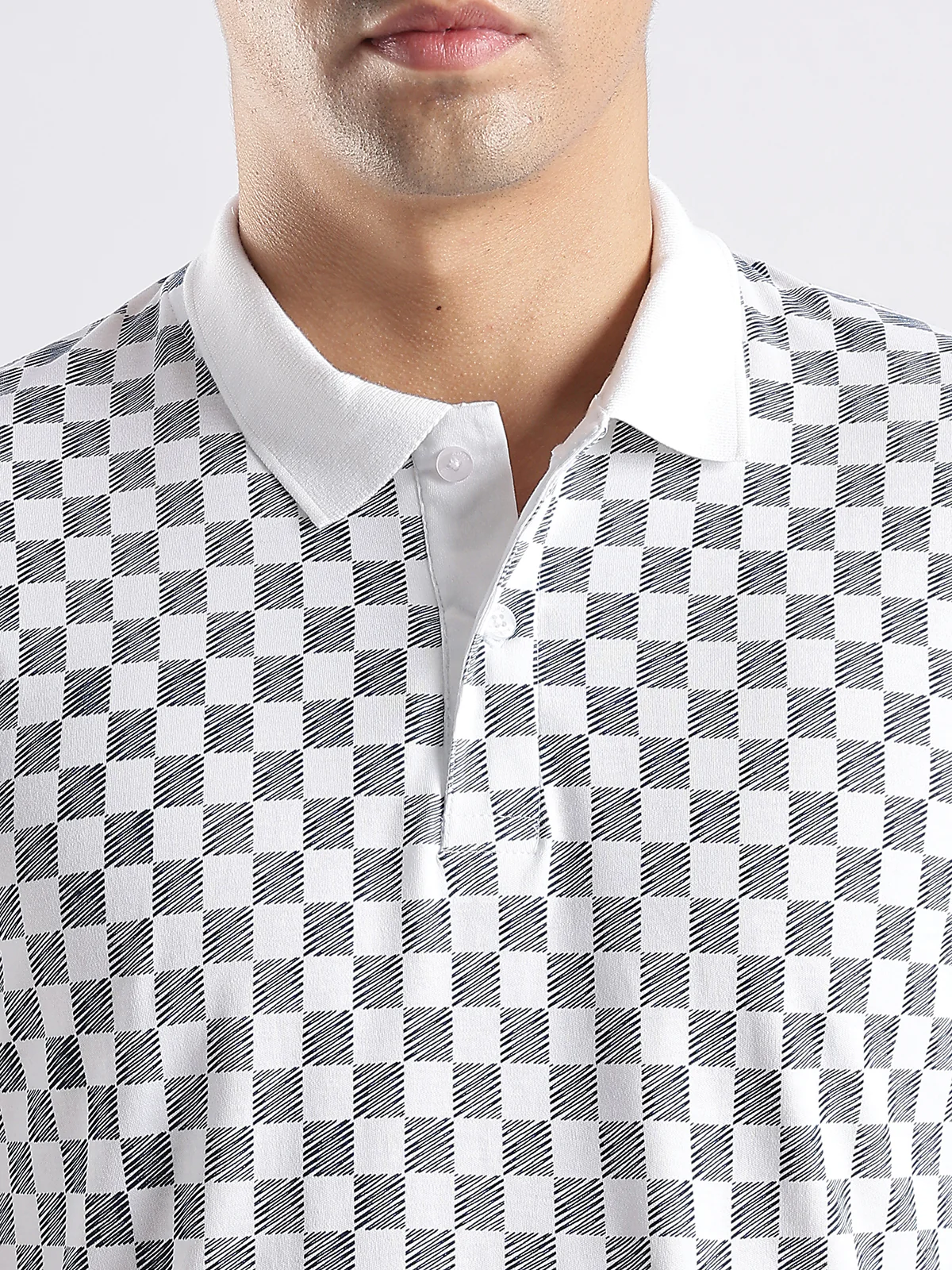 Men White Regular Fit Polo T-Shirt - Image 3